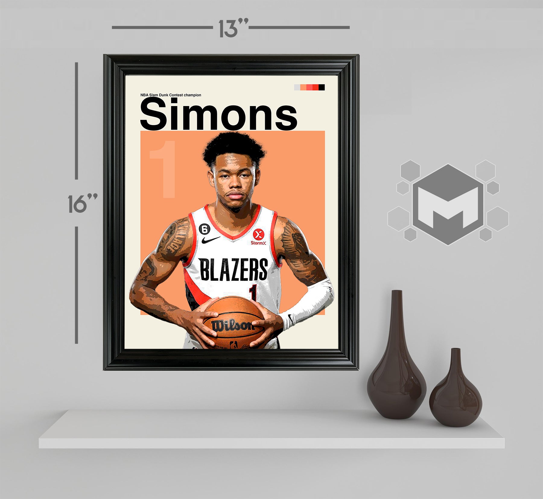 Anfernee Simons Framed Sports Art Photo by Thomas Maxwell