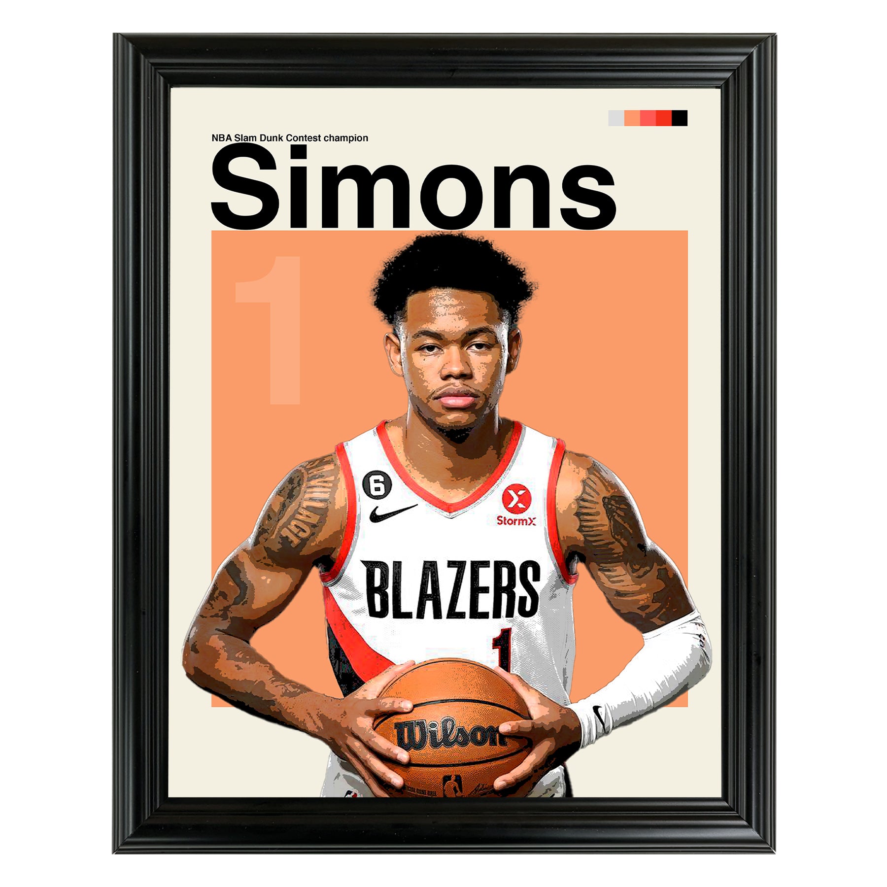 Anfernee Simons Framed Sports Art Photo by Thomas Maxwell