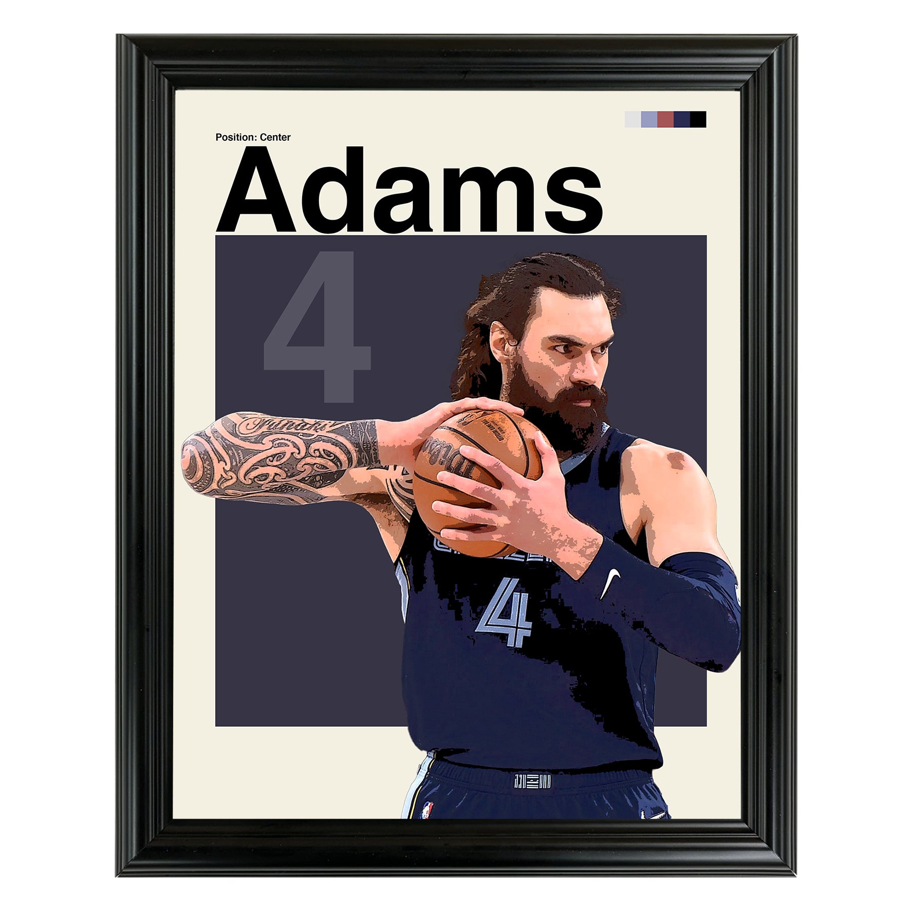 Steven Adams Framed Sports Art Photo by Thomas Maxwell