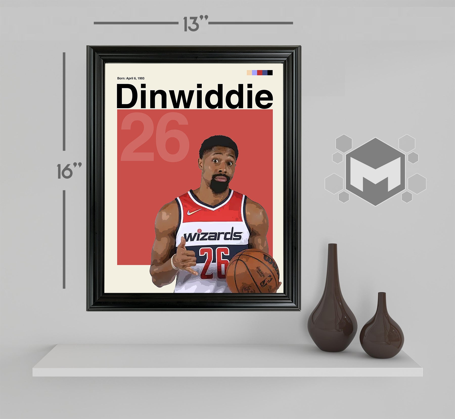 Spencer Dinwiddie Framed Sports Art Photo by Thomas Maxwell