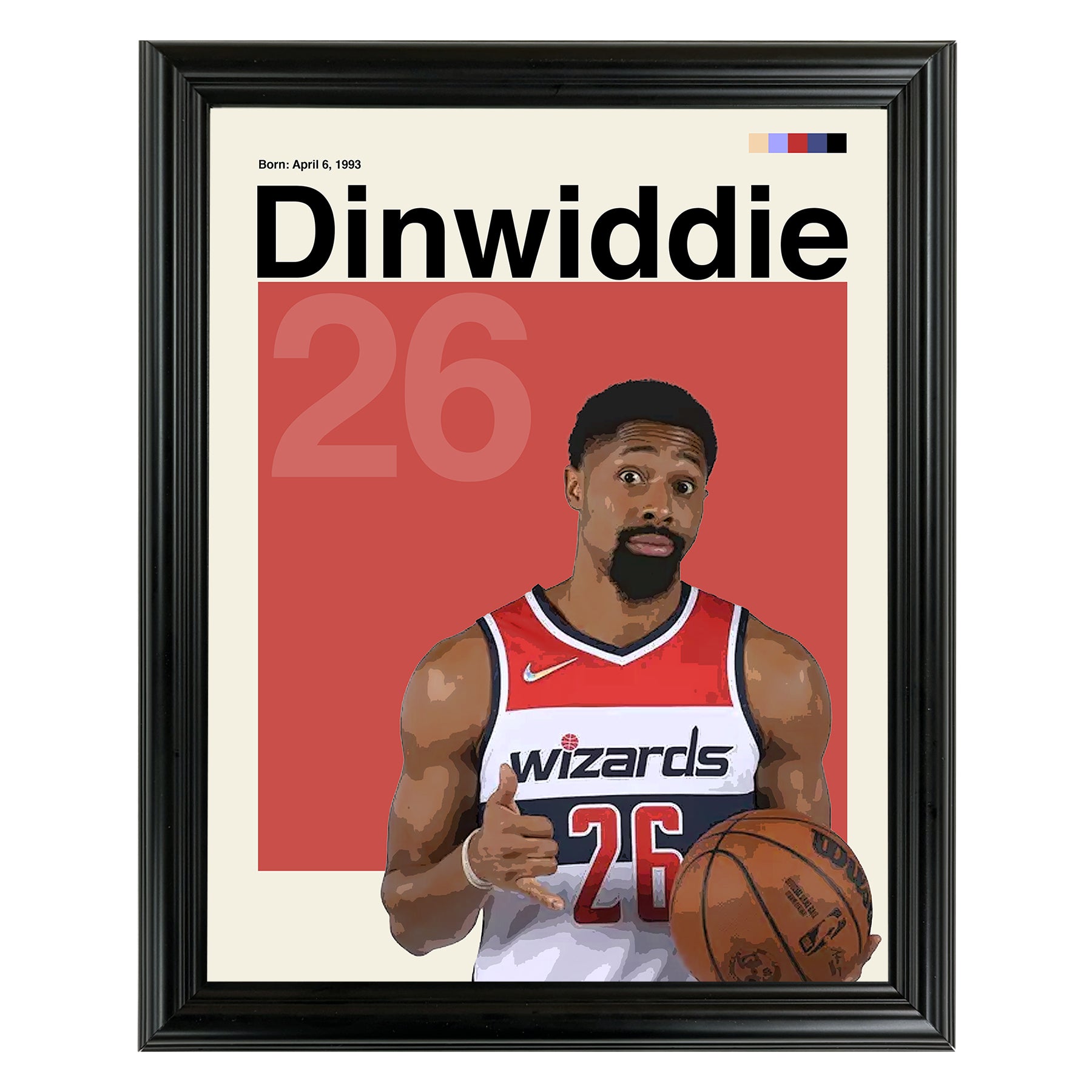 Spencer Dinwiddie Framed Sports Art Photo by Thomas Maxwell