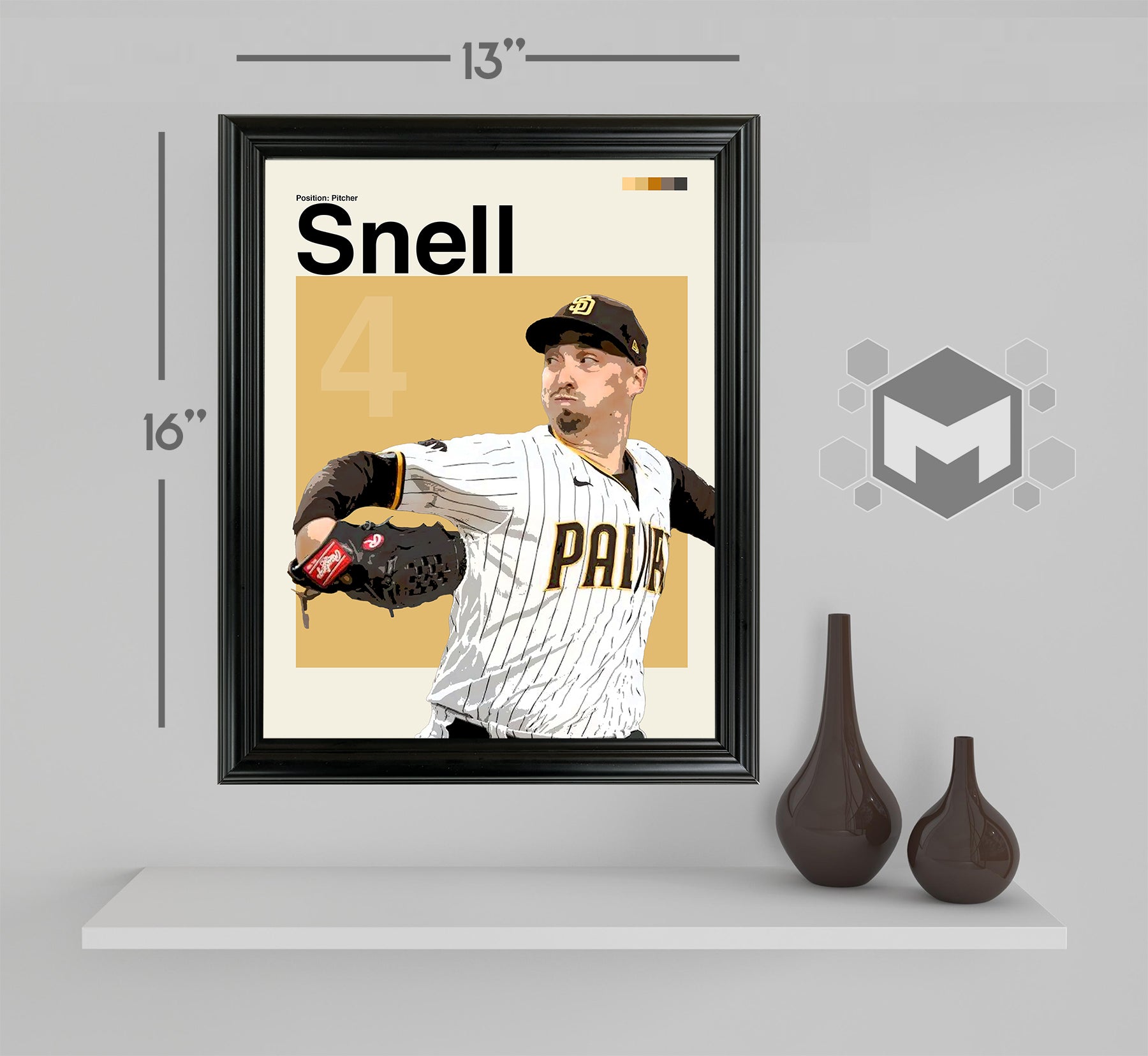 Blake Snell Framed Sports Art Photo by Thomas Maxwell