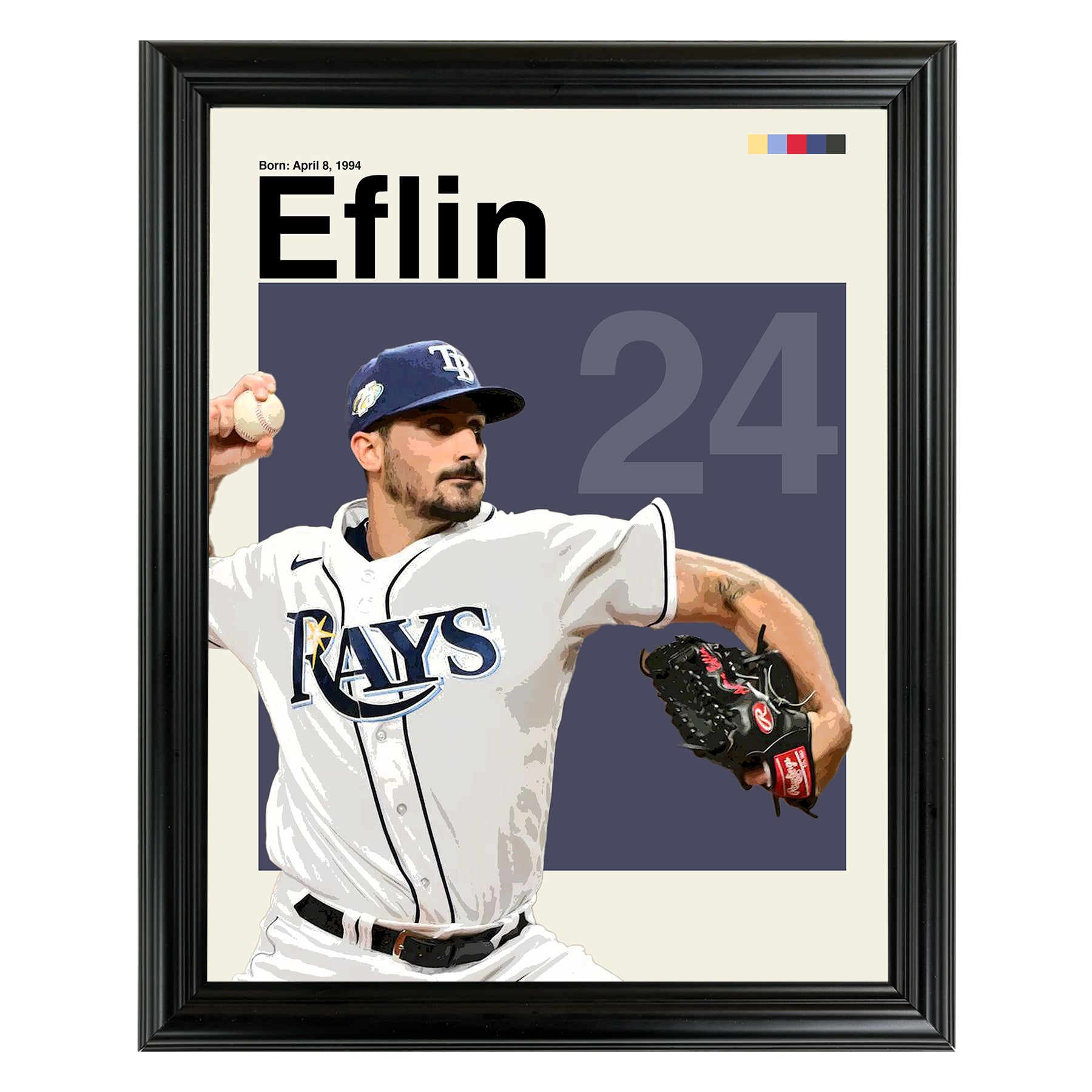 Zach Eflin Framed Sports Art Photo by Thomas Maxwell