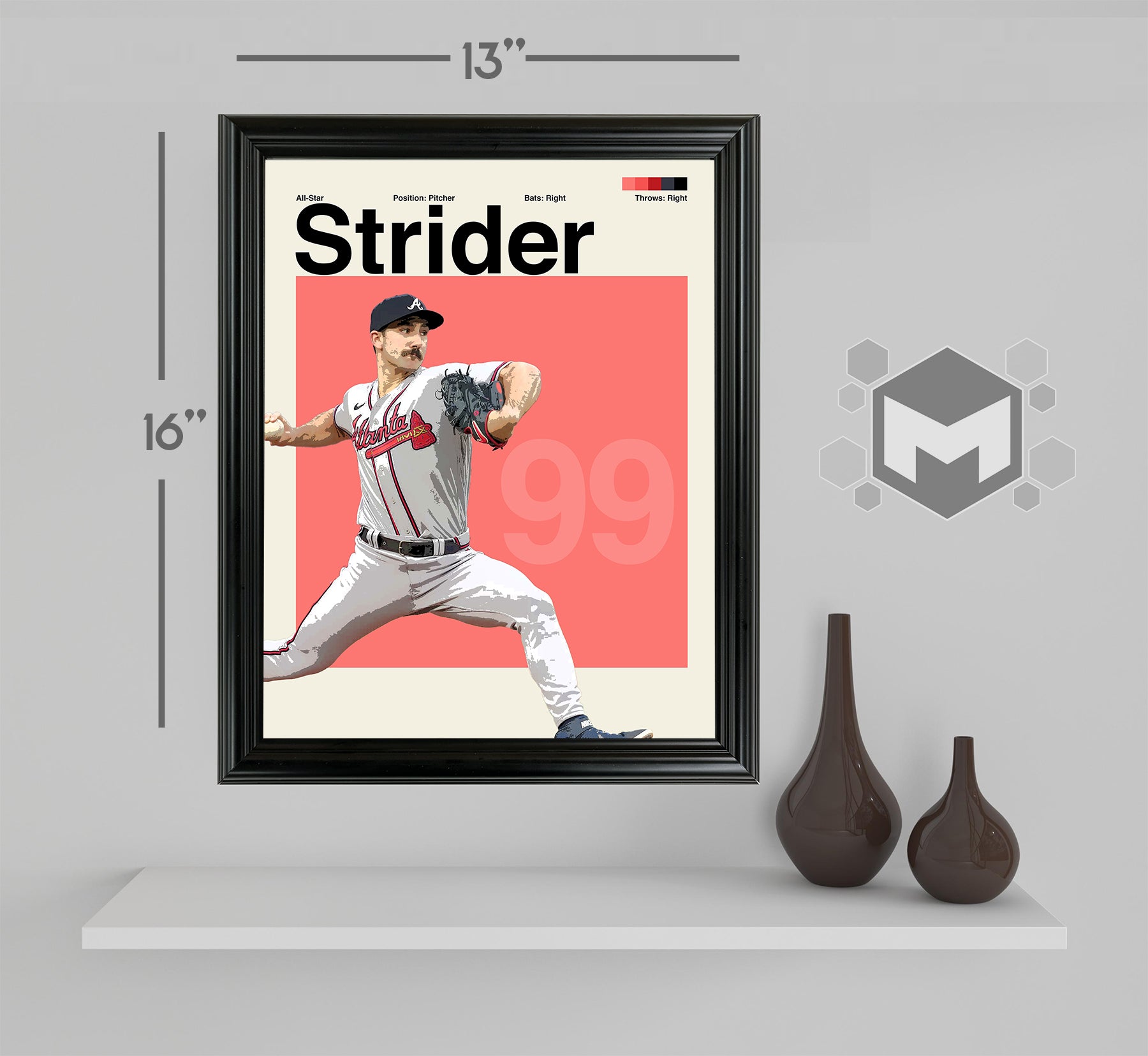 Spencer Strider Framed Sports Art Photo by Thomas Maxwell