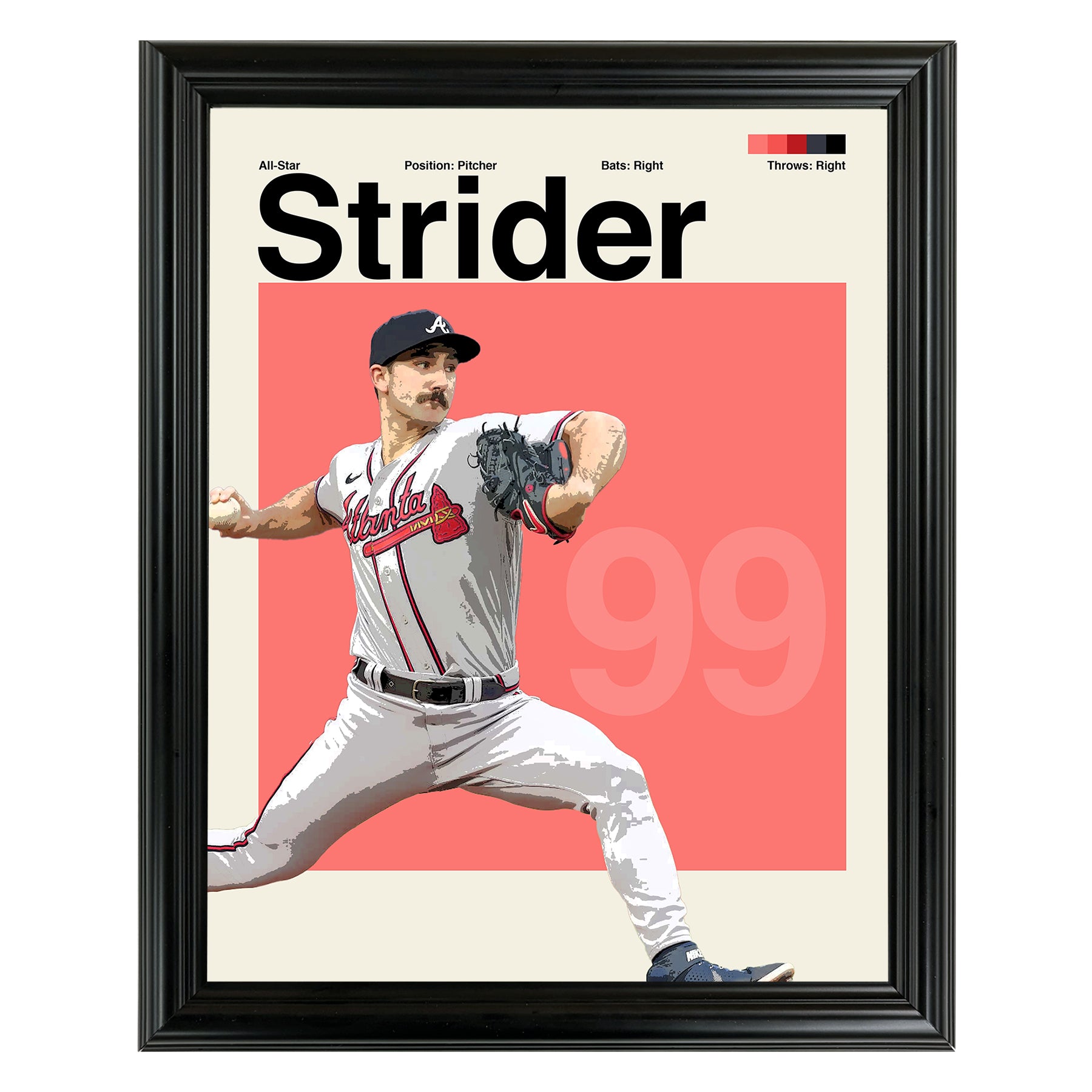 Spencer Strider Framed Sports Art Photo by Thomas Maxwell