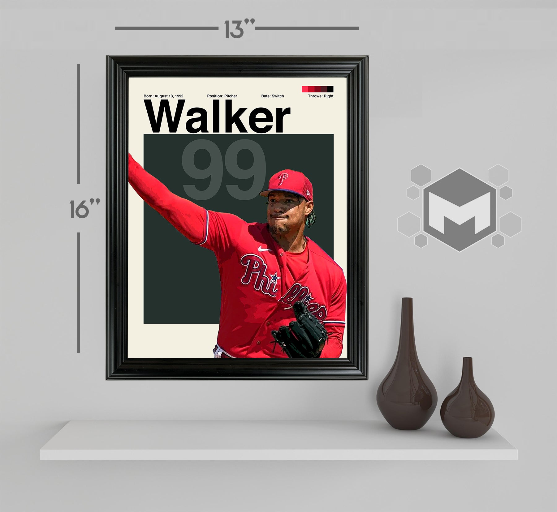 Taijuan Walker Framed Sports Art Photo by Thomas Maxwell