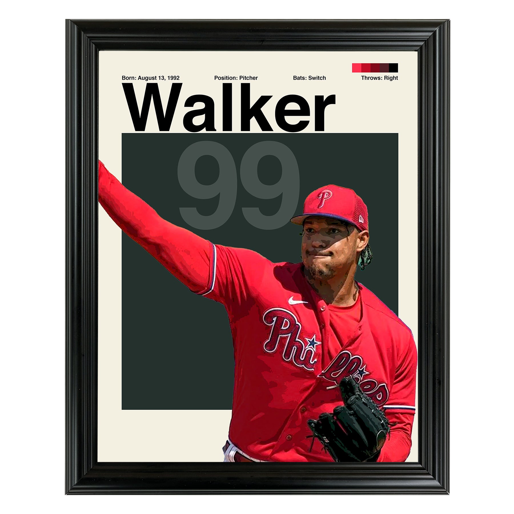 Taijuan Walker Framed Sports Art Photo by Thomas Maxwell