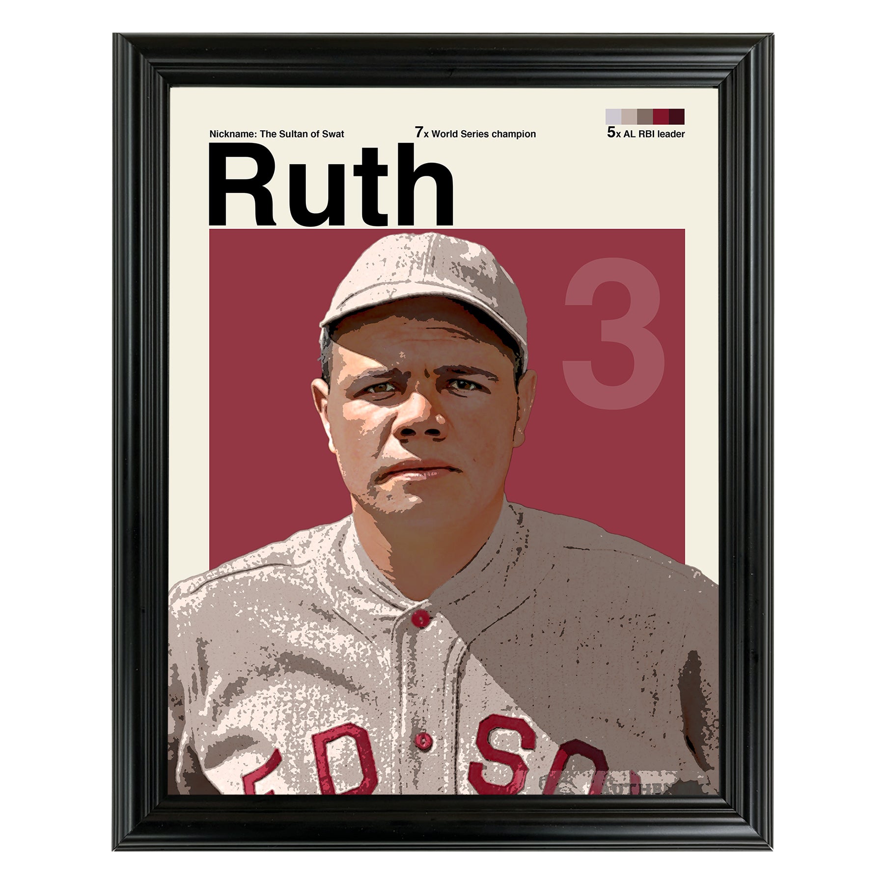 Babe Ruth Framed Sports Art Photo by Thomas Maxwell