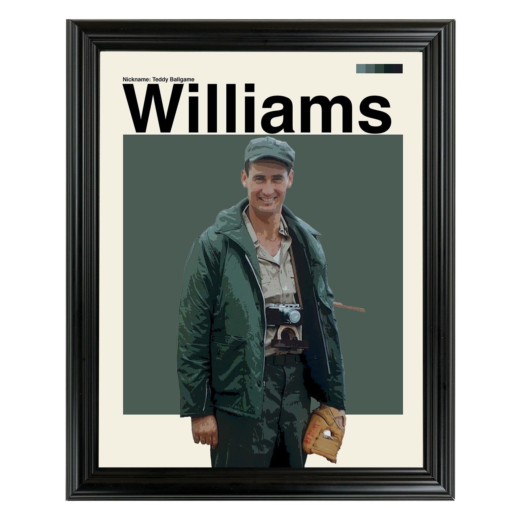 Ted Williams Framed Sports Art Photo by Thomas Maxwell