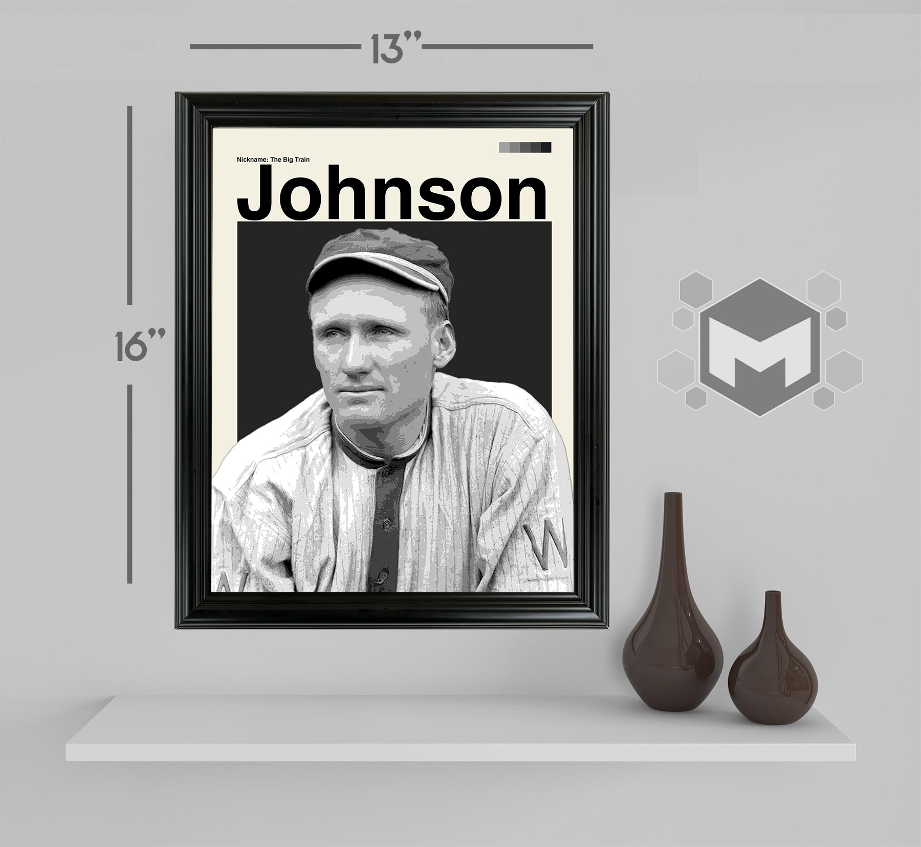 Walter Johnson Framed Sports Art Photo by Thomas Maxwell