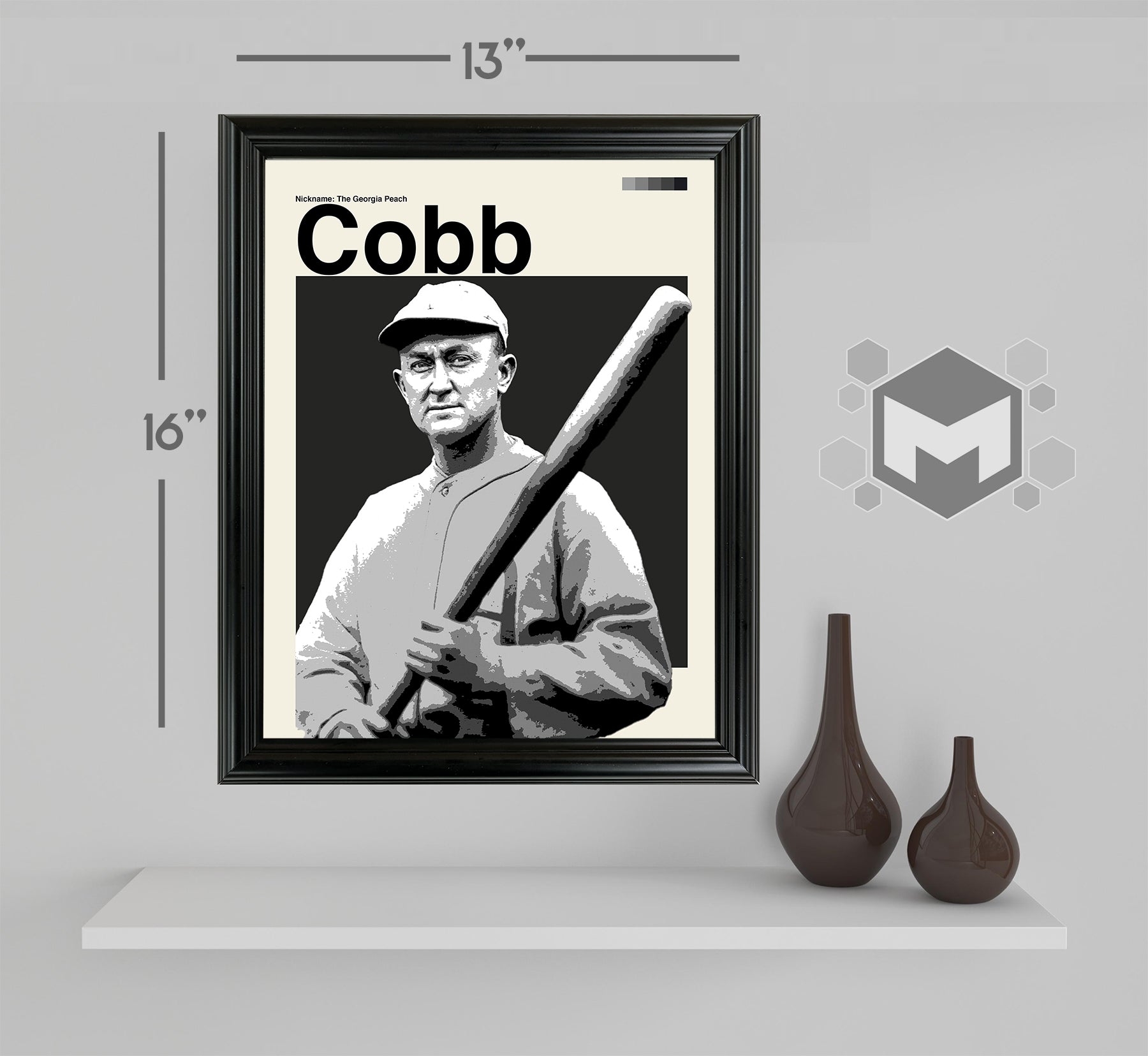 Ty Cobb Framed Sports Art Photo by Thomas Maxwell