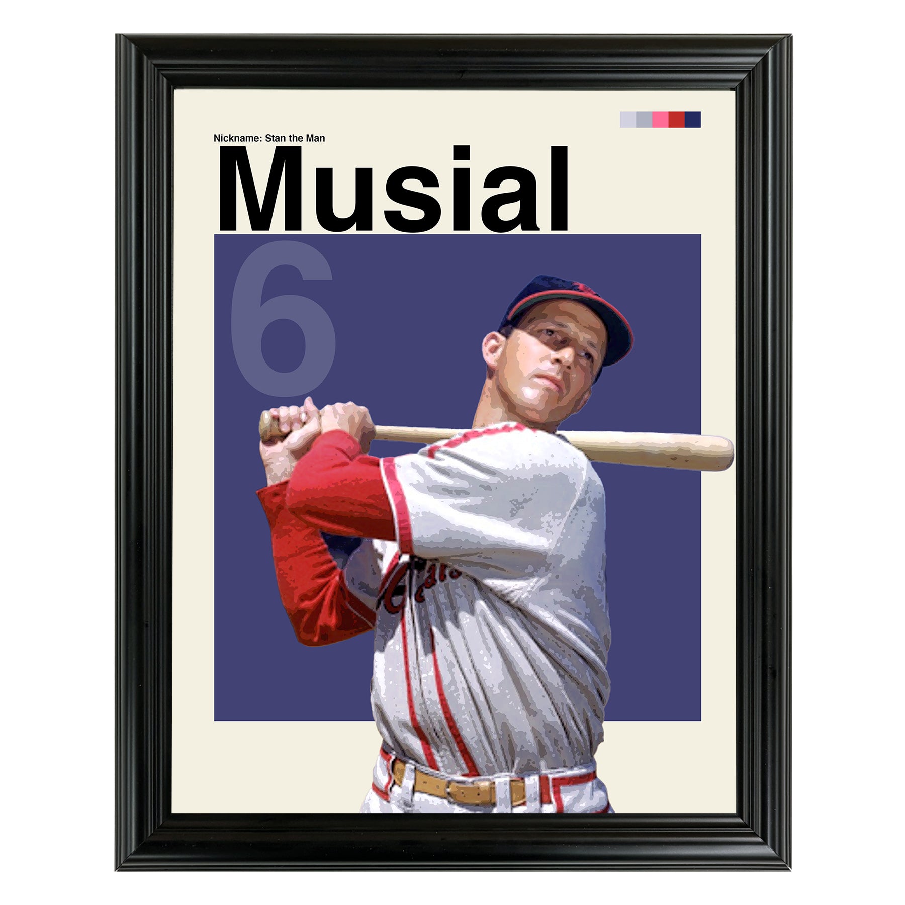 Stan Musial Framed Sports Art Photo by Thomas Maxwell