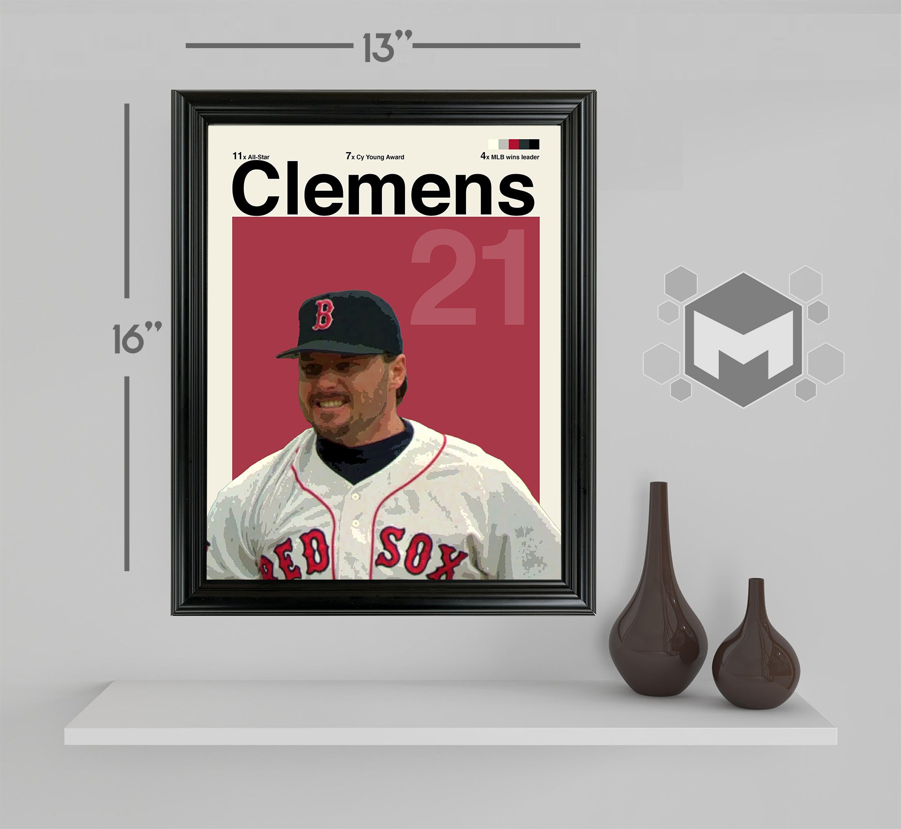 Roger Clemens Framed Sports Art Photo by Thomas Maxwell