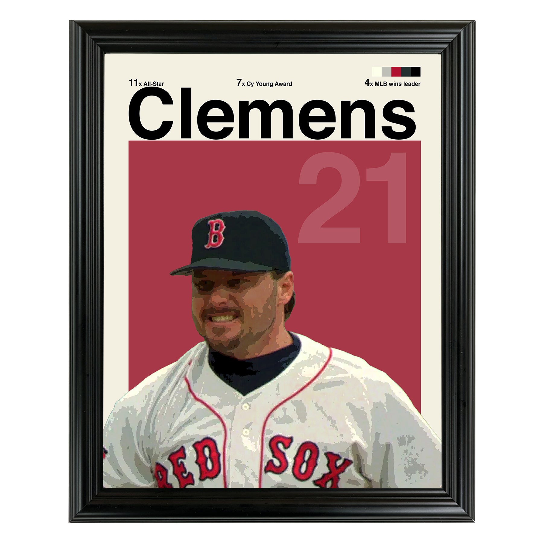 Roger Clemens Framed Sports Art Photo by Thomas Maxwell