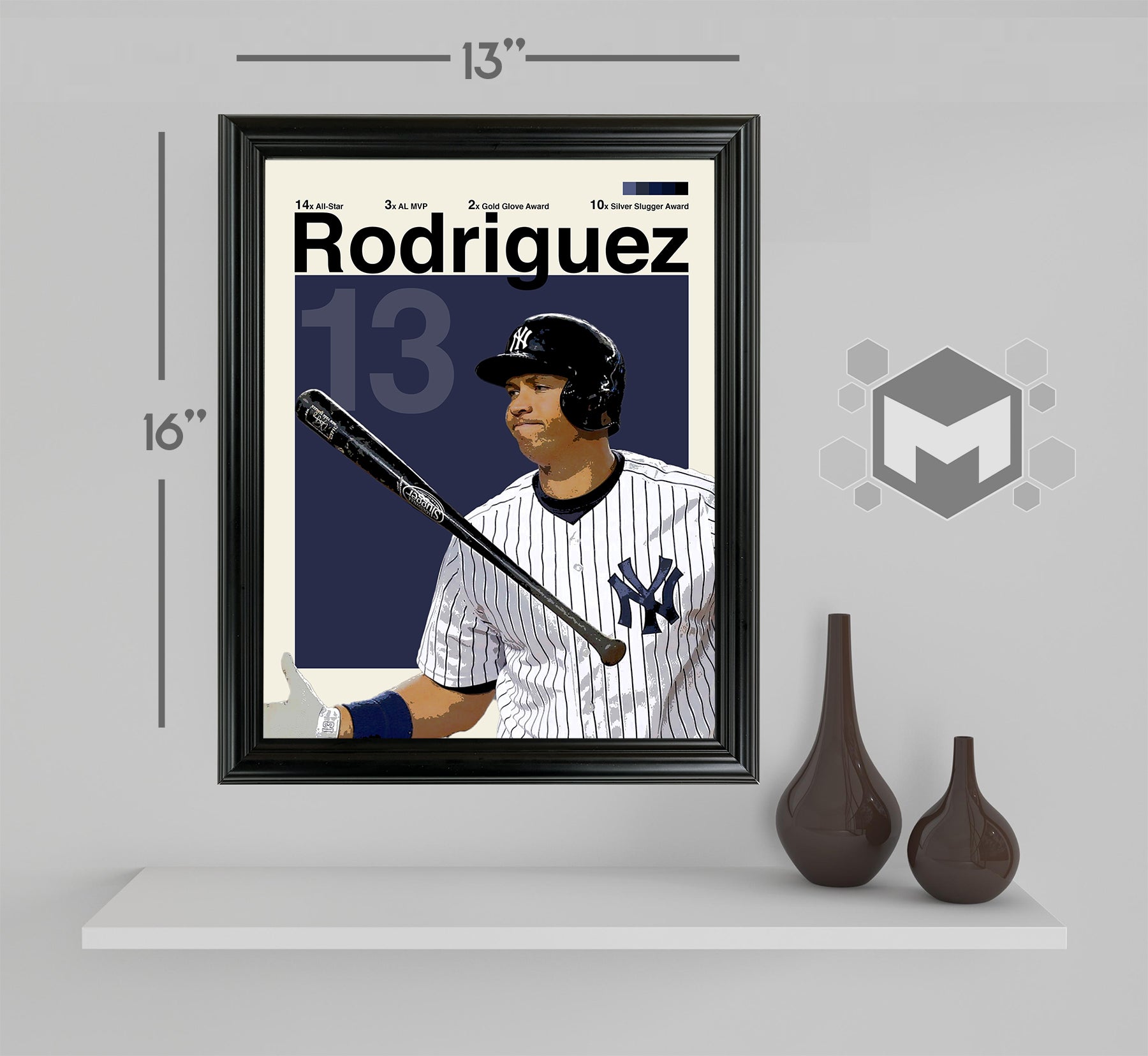 Alex Rodriguez Framed Sports Art Photo by Thomas Maxwell