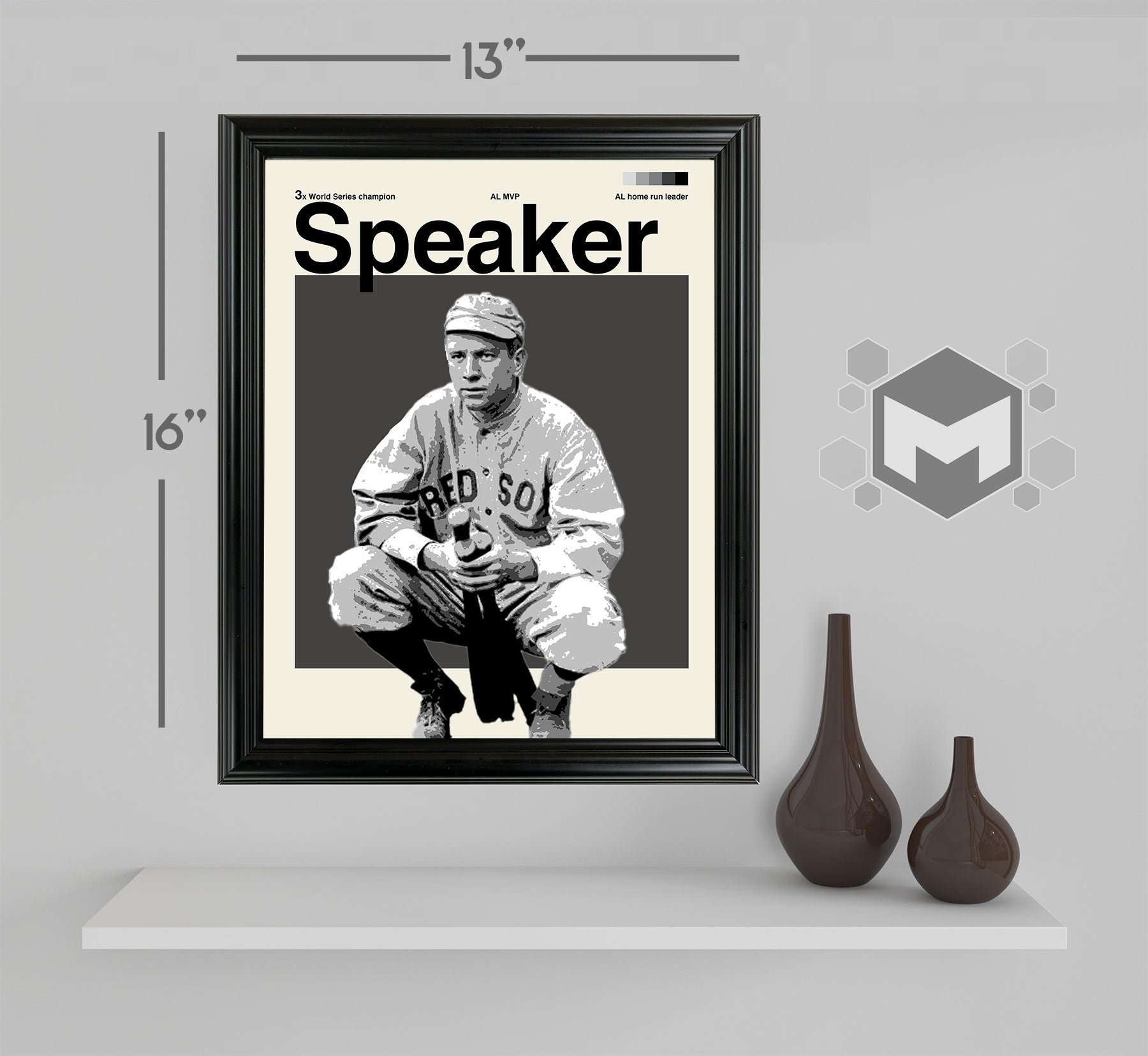 Tris Speaker Framed Sports Art Photo by Thomas Maxwell