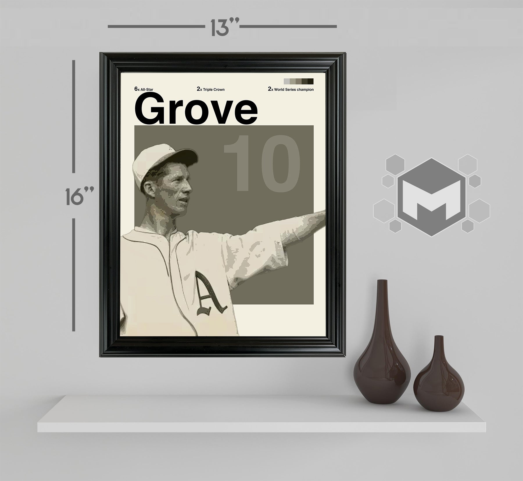 Lefty Grove Framed Sports Art Photo by Thomas Maxwell