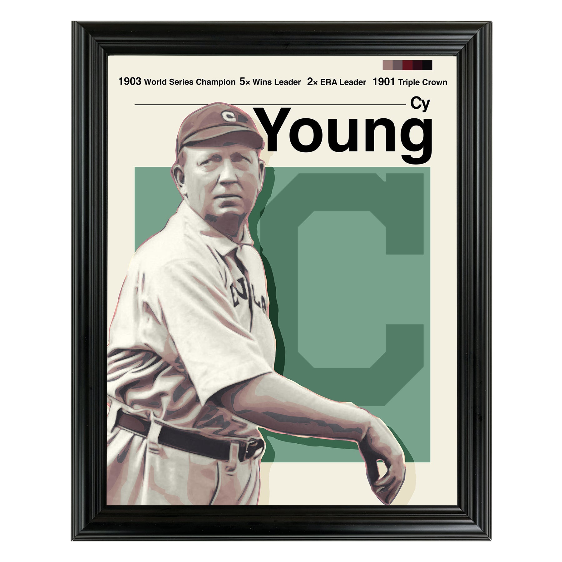 Cy Young Framed Sports Art Photo by Thomas Maxwell