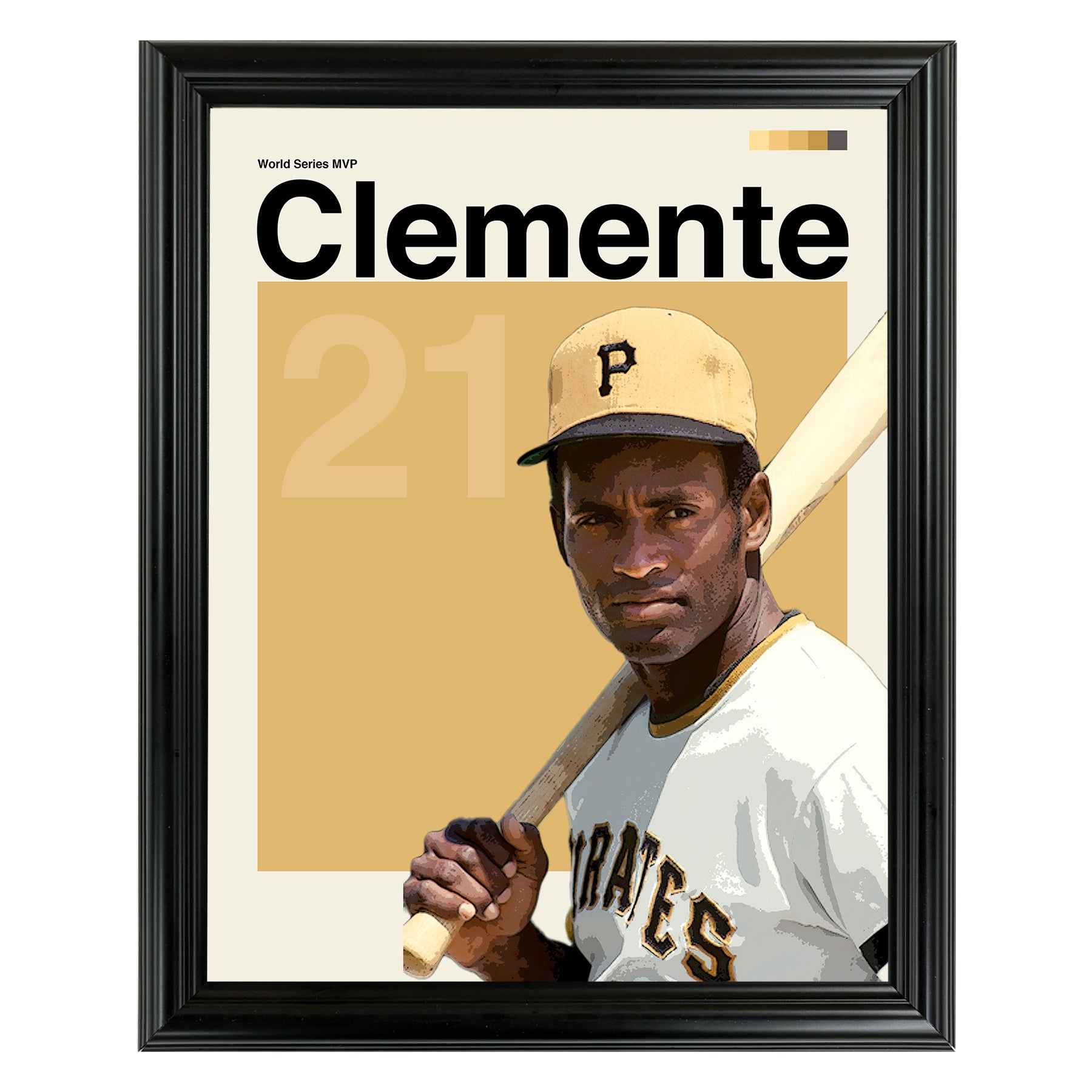 Roberto Clemente Framed Sports Art Photo by Thomas Maxwell