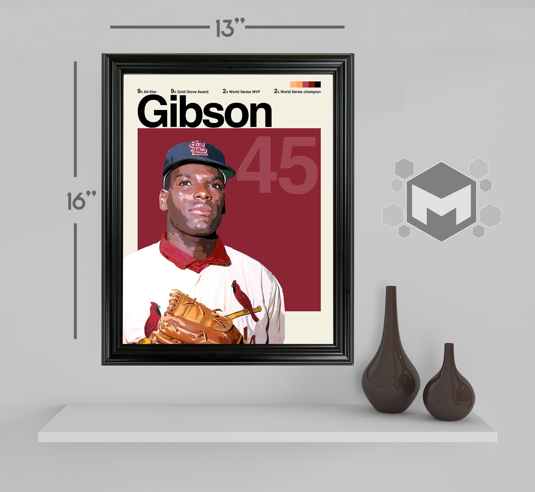 Bob Gibson Framed Sports Art Photo by Thomas Maxwell