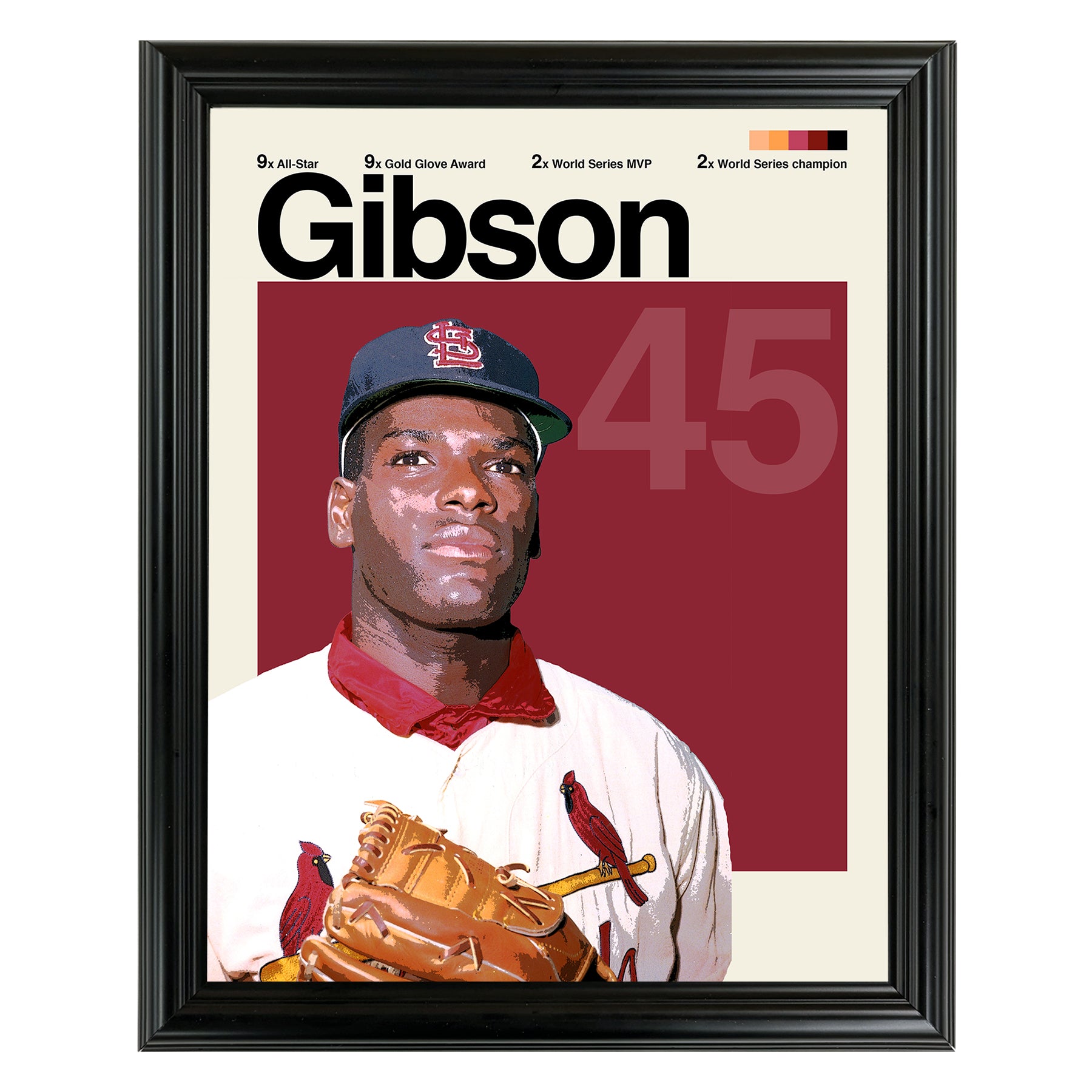 Bob Gibson Framed Sports Art Photo by Thomas Maxwell