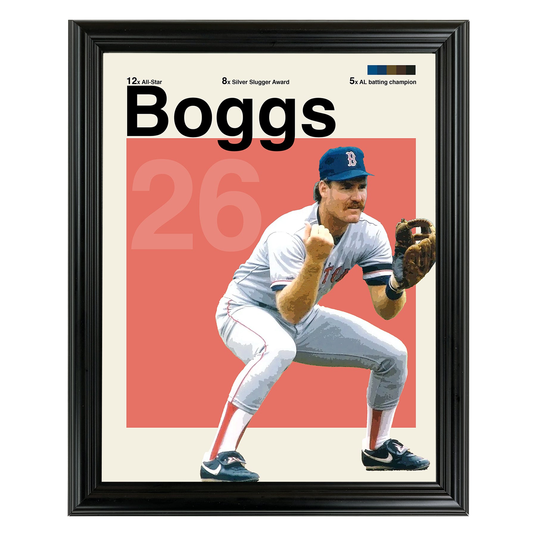 Wade Boggs Framed Sports Art Photo by Thomas Maxwell