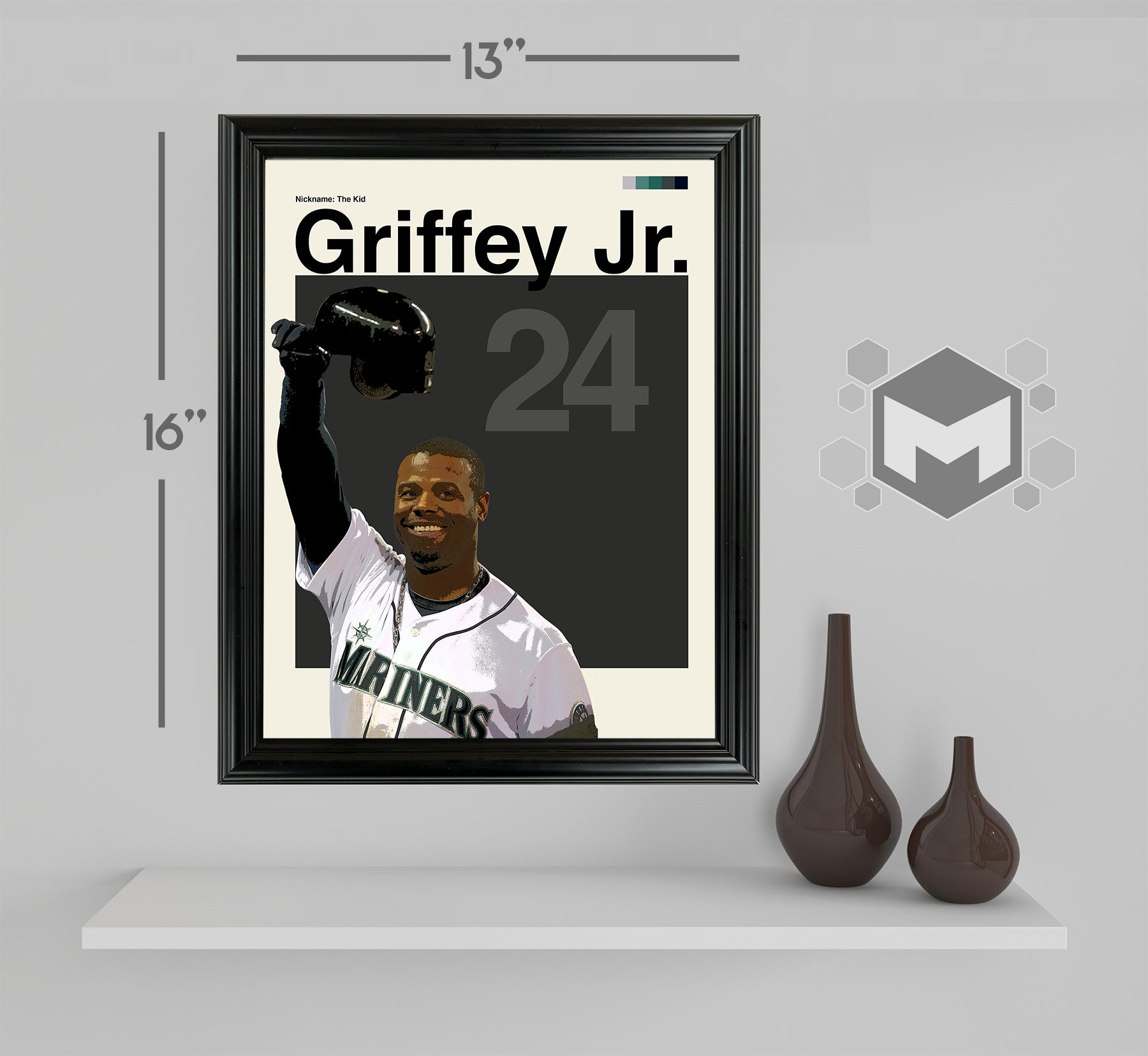 Ken Griffey Jr. Framed Sports Art Photo by Thomas Maxwell