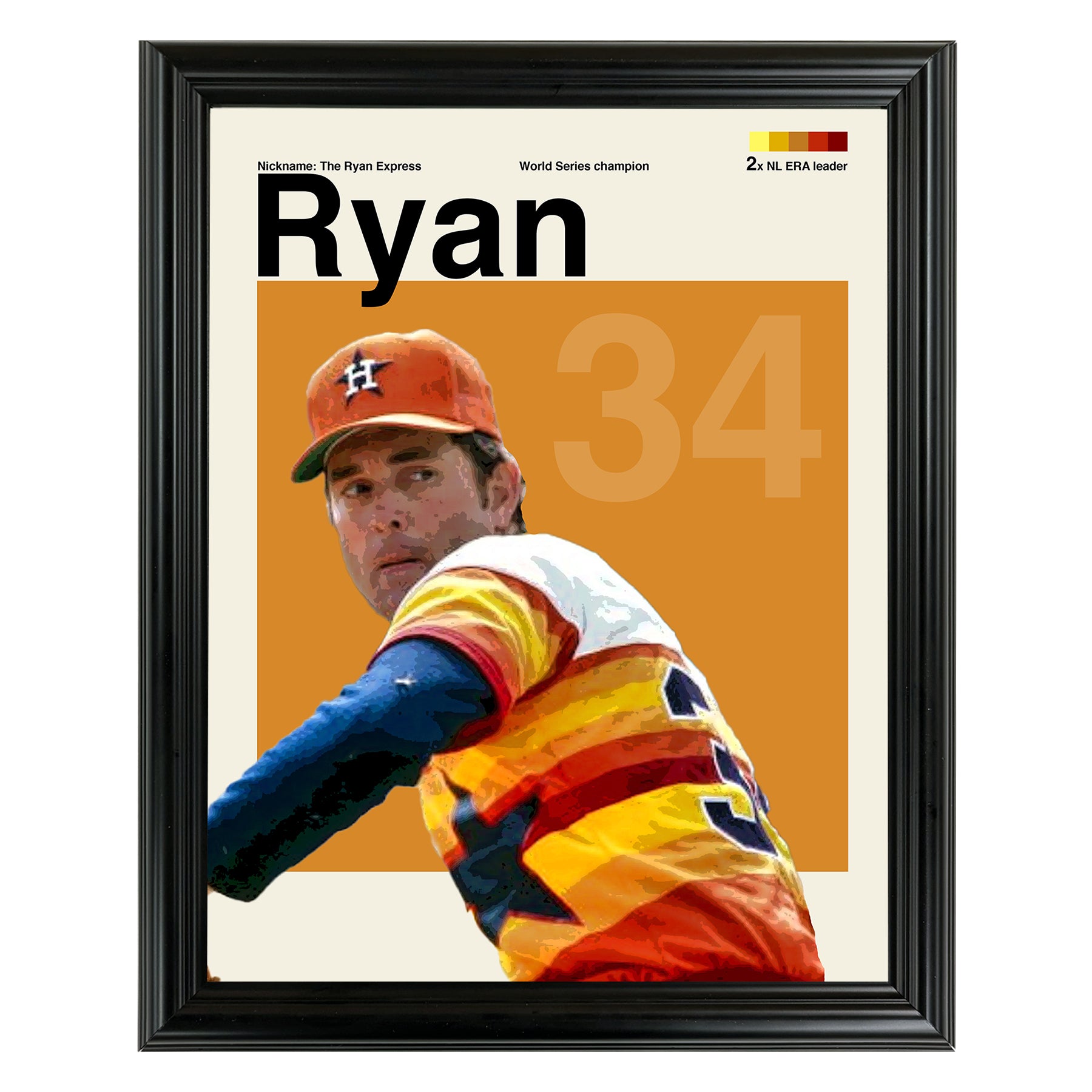 Nolan Ryan Framed Sports Art Photo by Thomas Maxwell