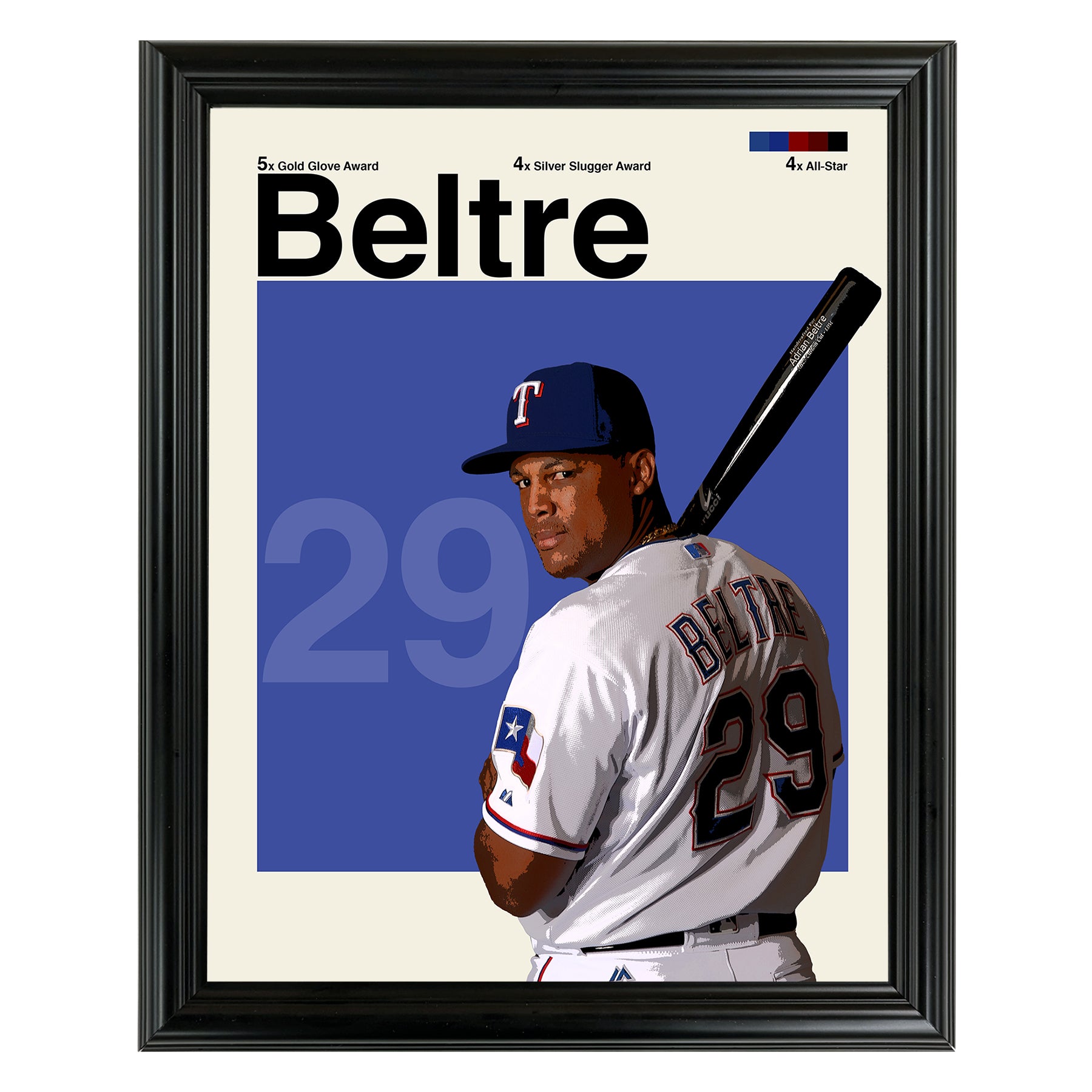 Adrian Beltre Framed Sports Art Photo by Thomas Maxwell