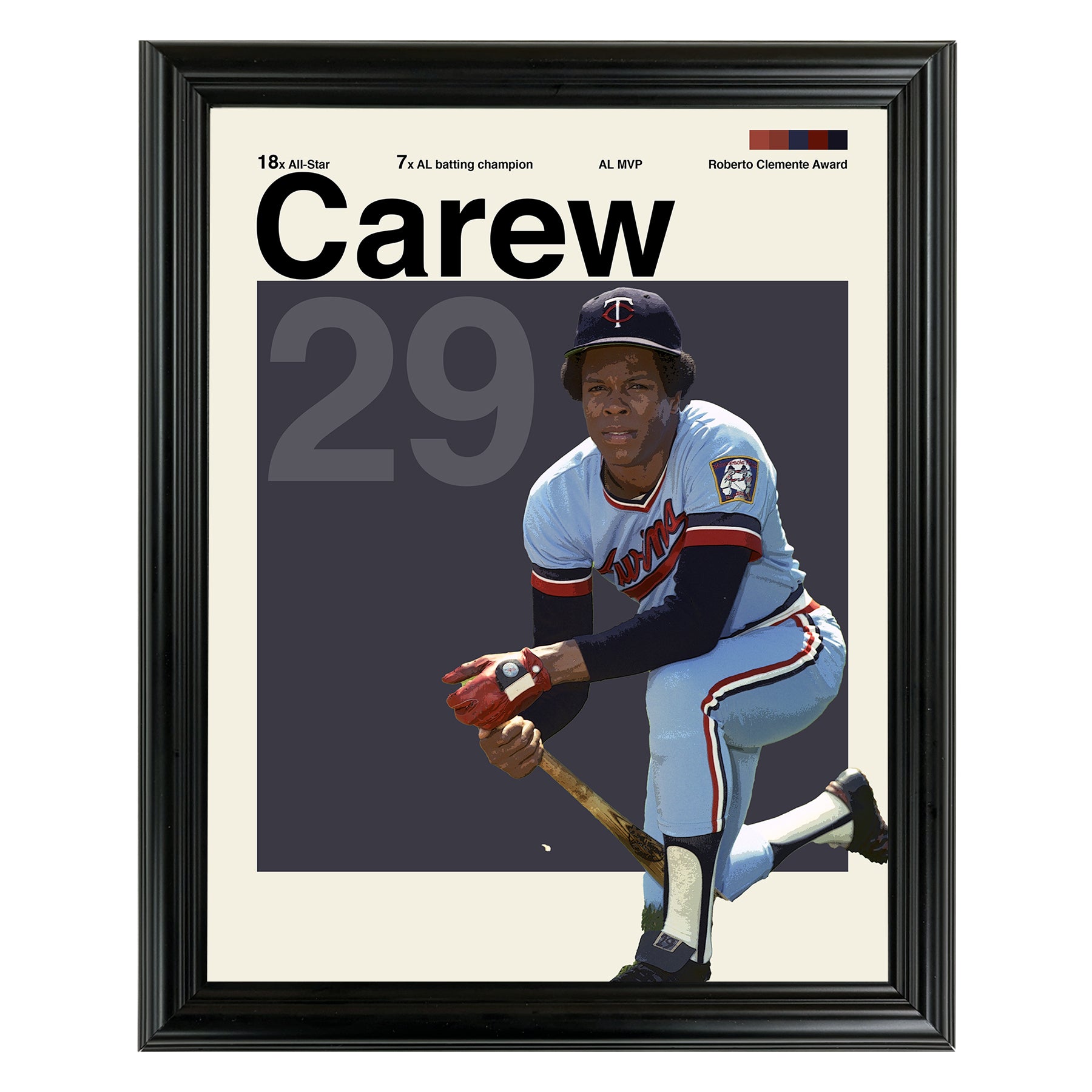 Rod Carew Framed Sports Art Photo by Thomas Maxwell