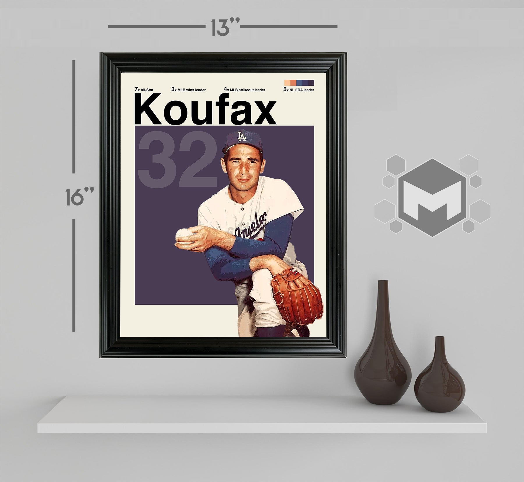 Sandy Koufax Framed Sports Art Photo by Thomas Maxwell