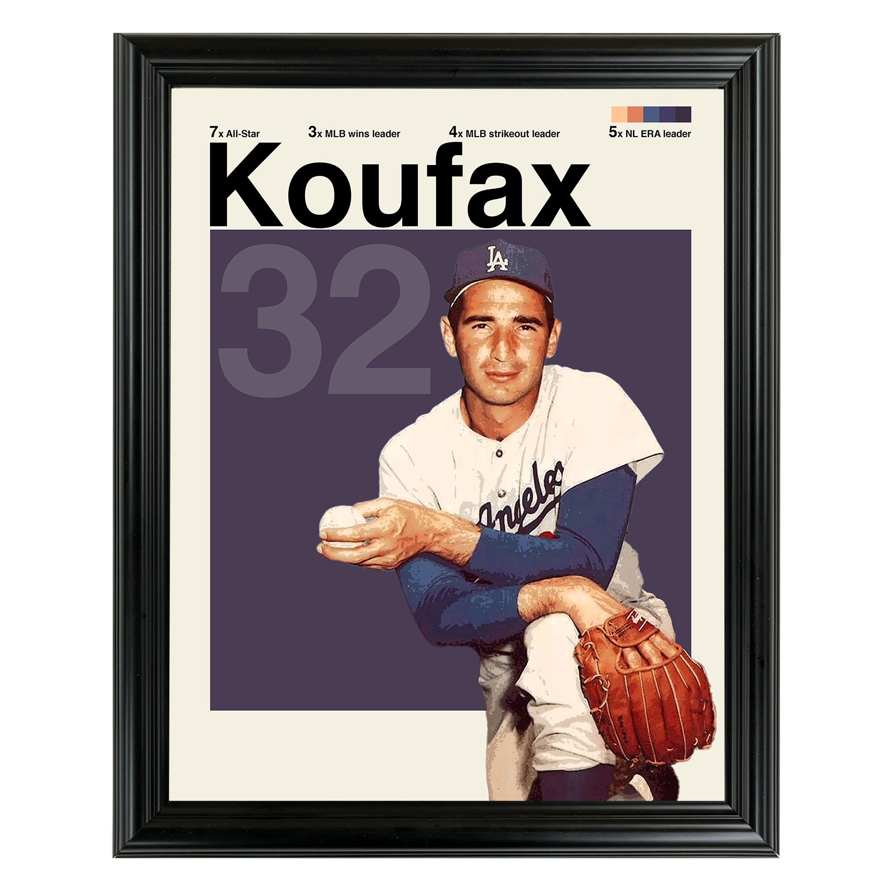 Sandy Koufax Framed Sports Art Photo by Thomas Maxwell