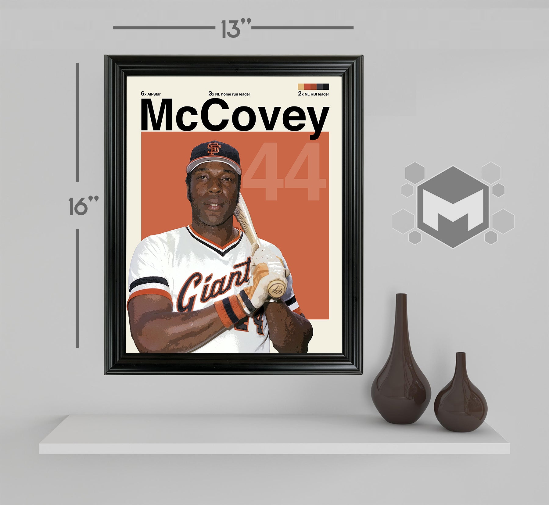 Willie McCovey Framed Sports Art Photo by Thomas Maxwell