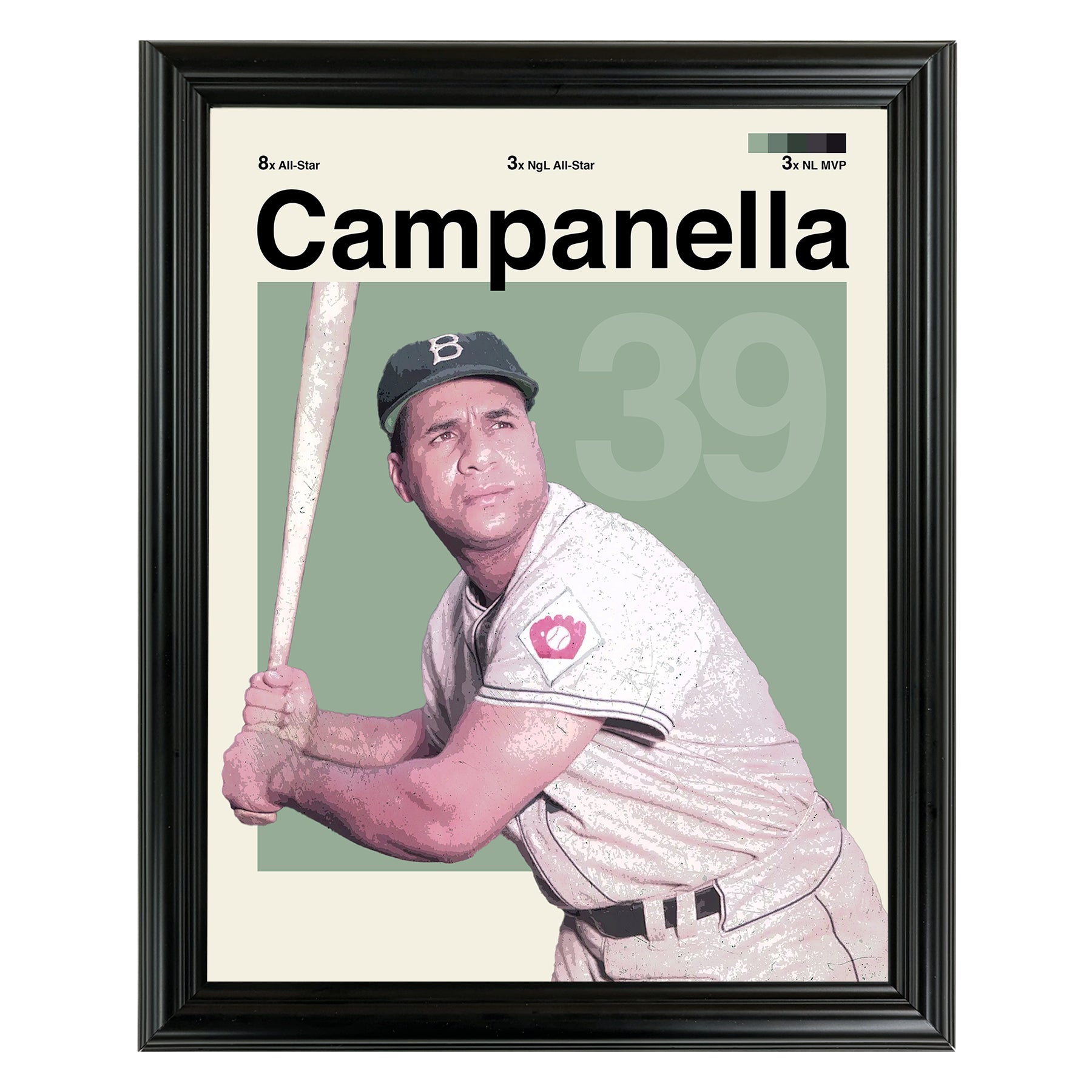 Roy Campanella Framed Sports Art Photo by Thomas Maxwell