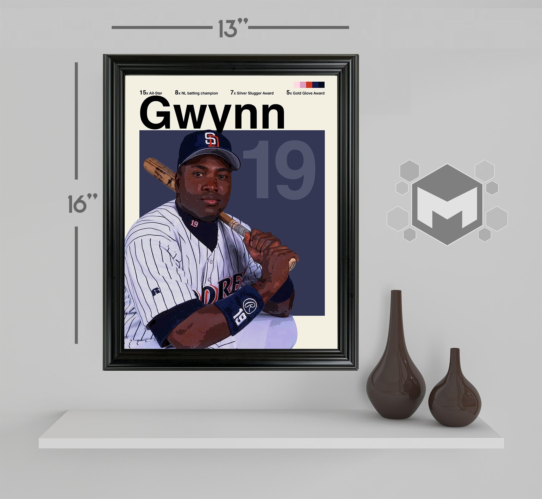 Tony Gwynn Framed Sports Art Photo by Thomas Maxwell