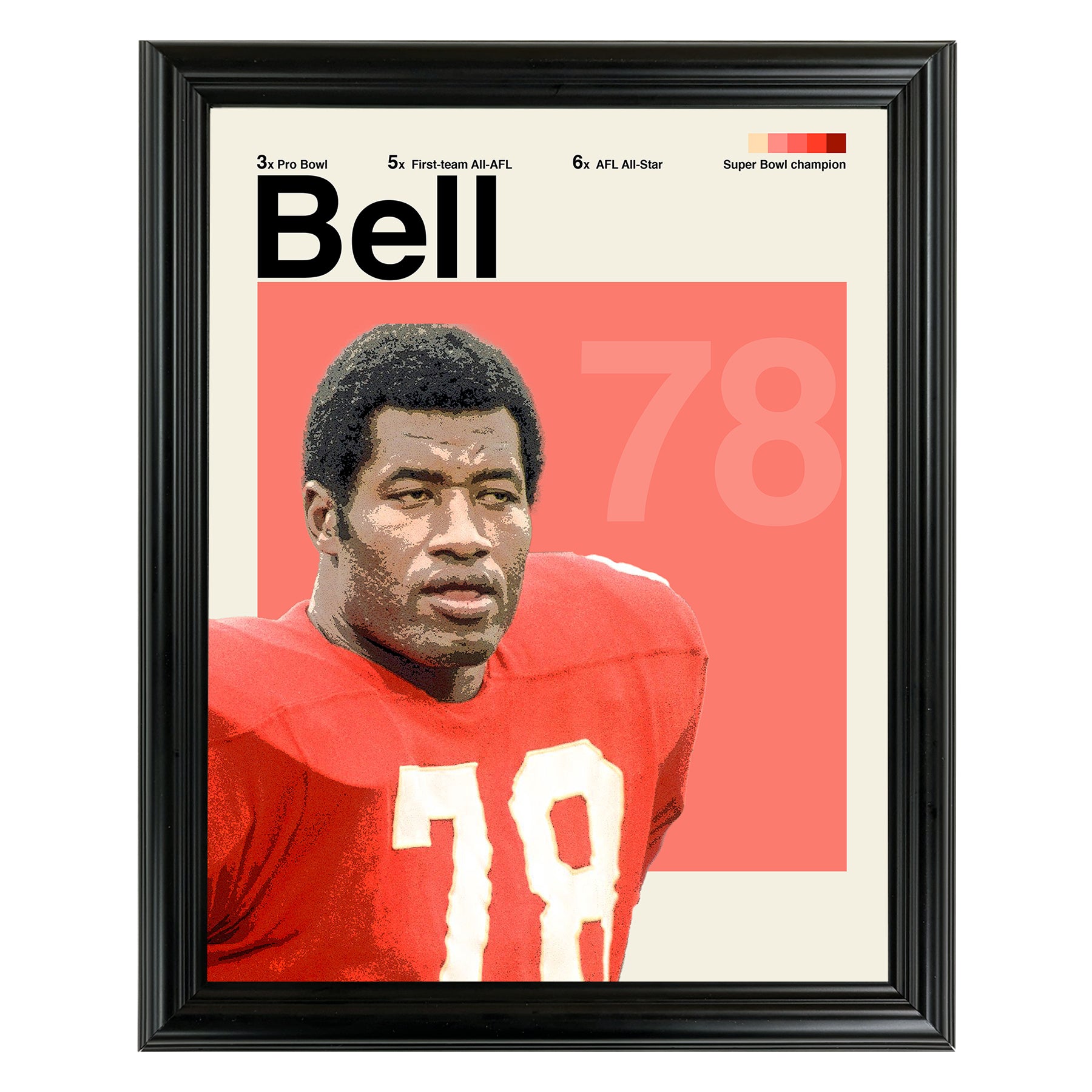 Bobby Bell Framed Sports Art Photo by Thomas Maxwell