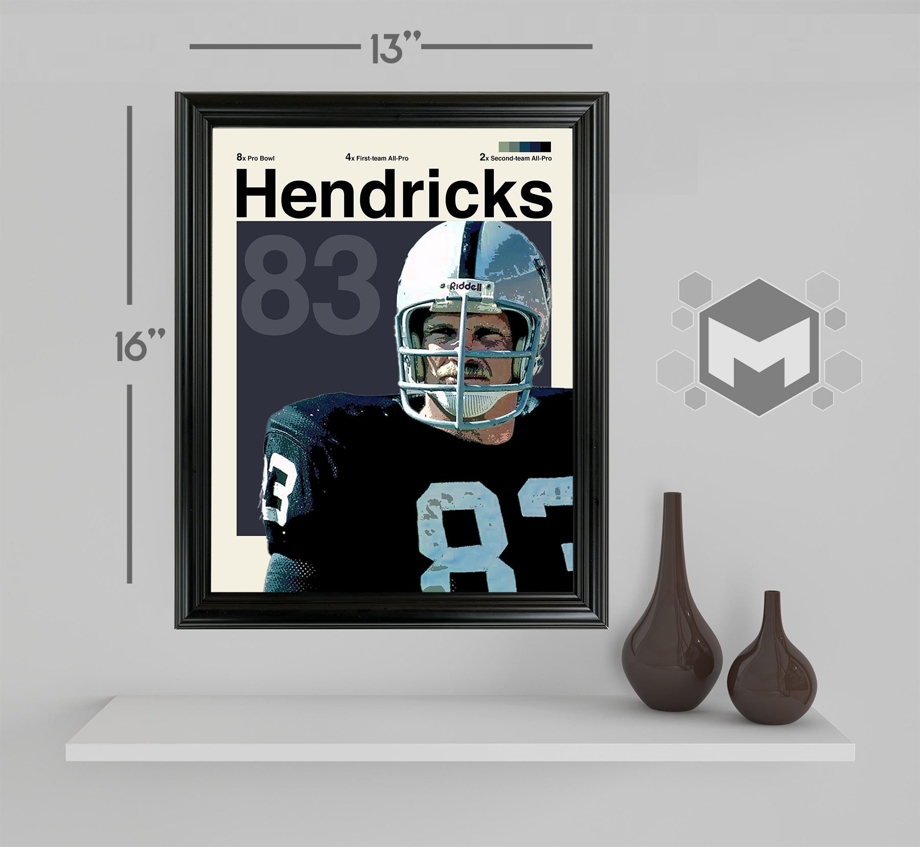 Ted Hendricks Framed Sports Art Photo by Thomas Maxwell