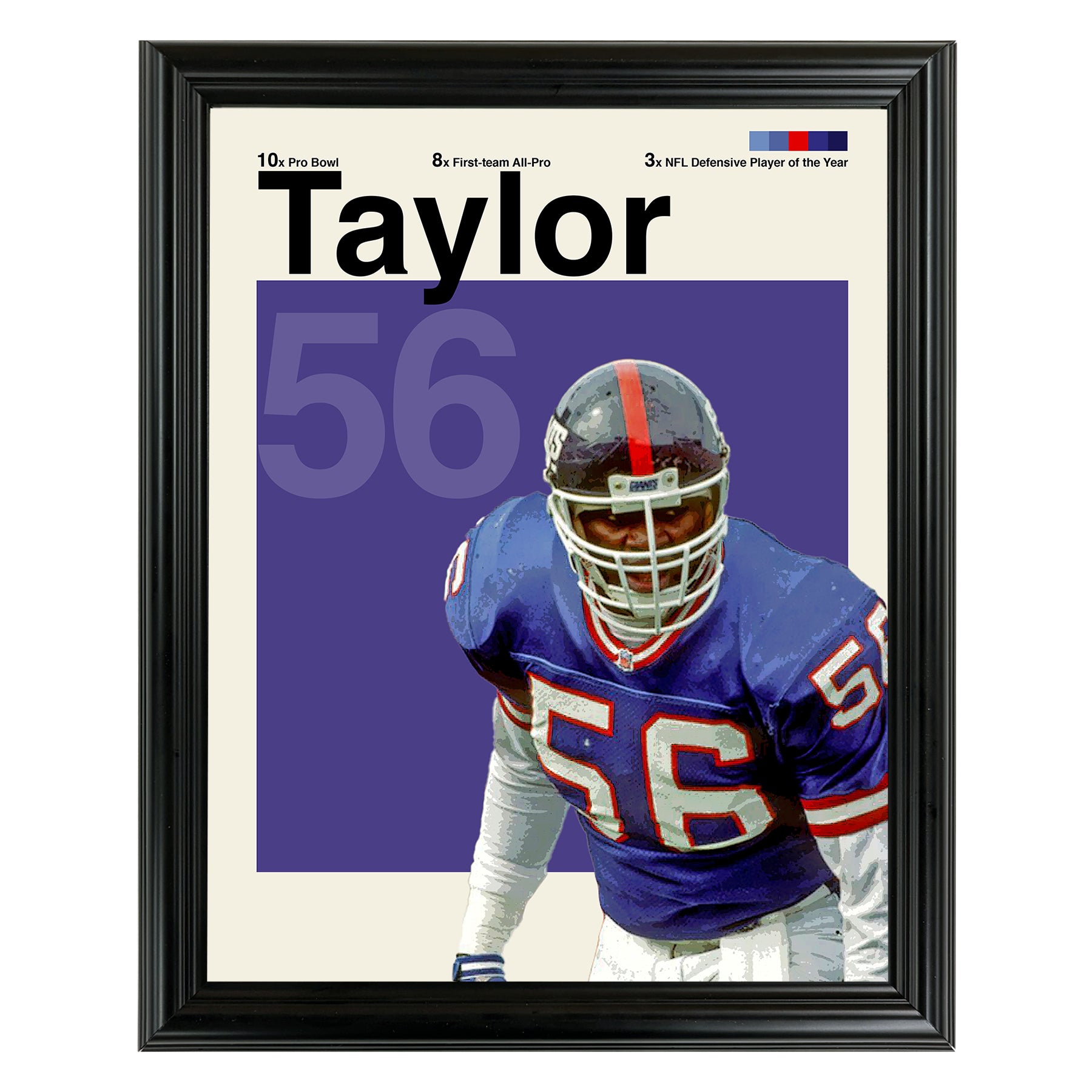 Lawrence Taylor Framed Sports Art Photo by Thomas Maxwell