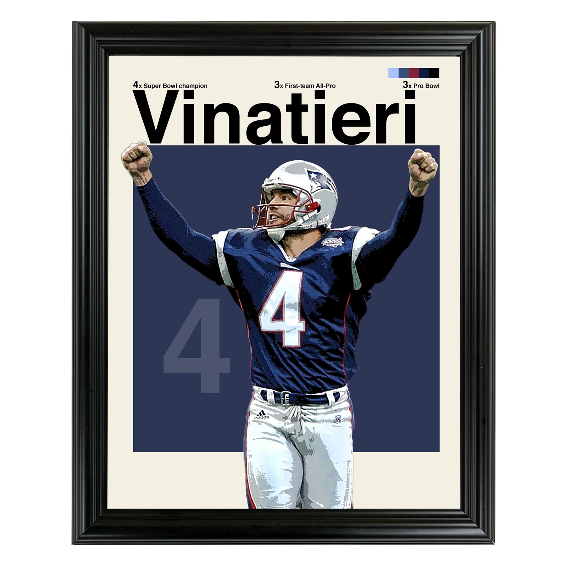 Adam Vinatieri Framed Sports Art Photo by Thomas Maxwell