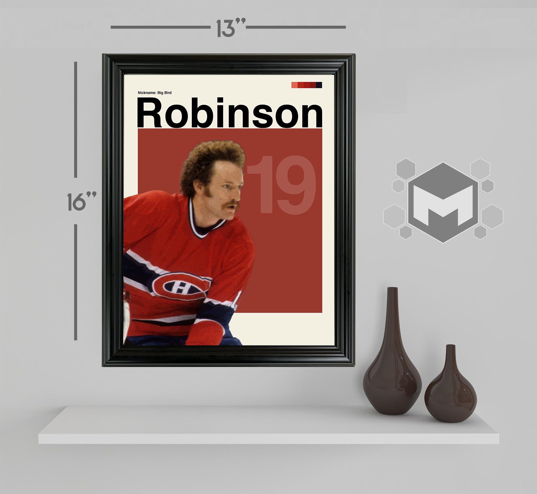 Larry Robinson Framed Sports Art Photo by Thomas Maxwell