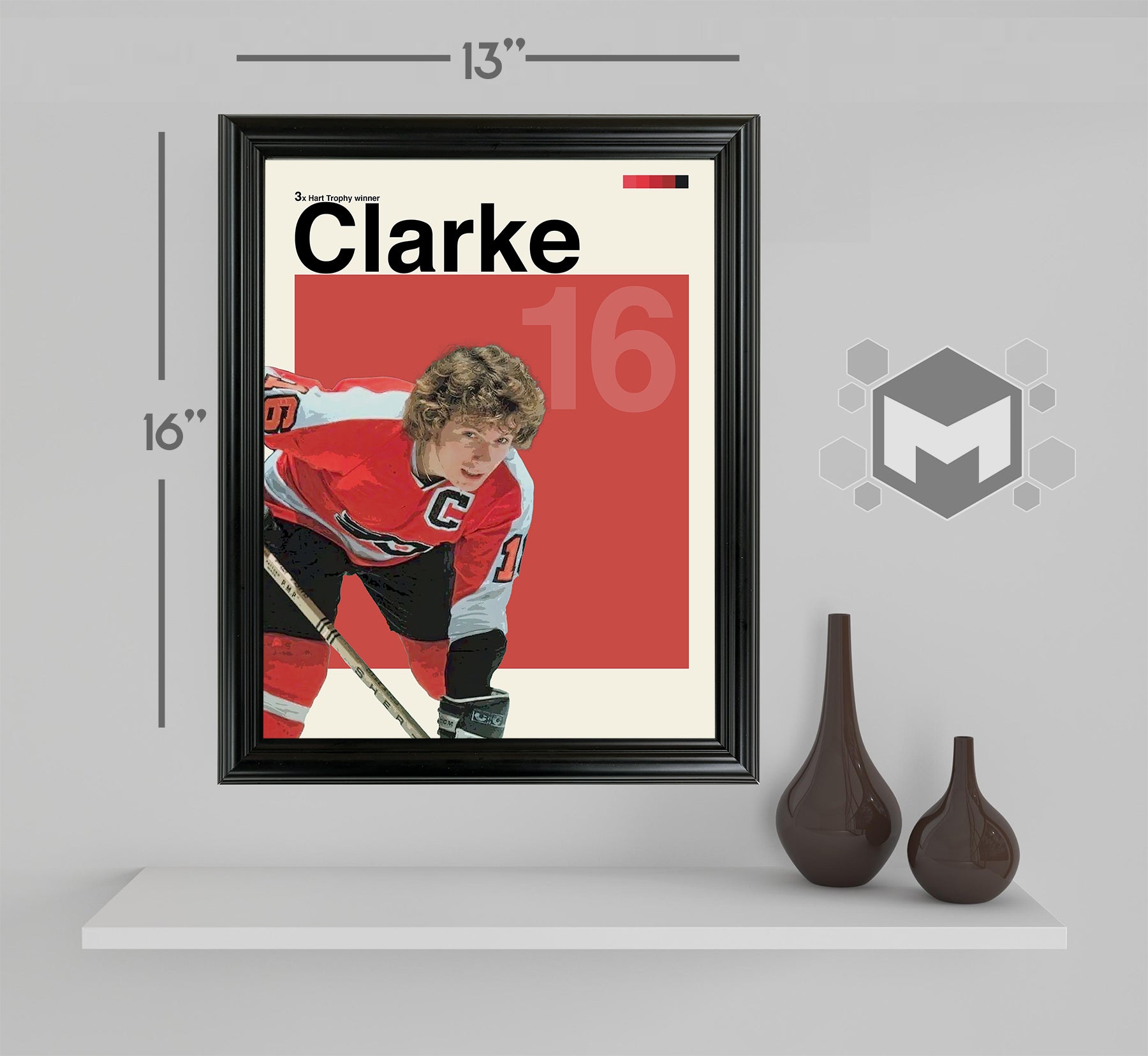 Bobby Clarke Framed Sports Art Photo by Thomas Maxwell