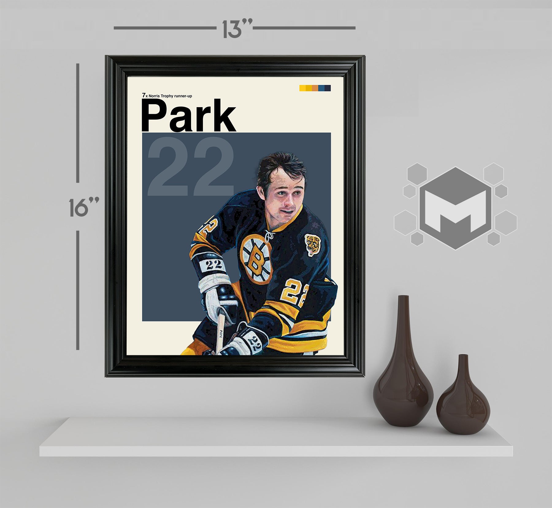 Brad Park Framed Sports Art Photo by Thomas Maxwell