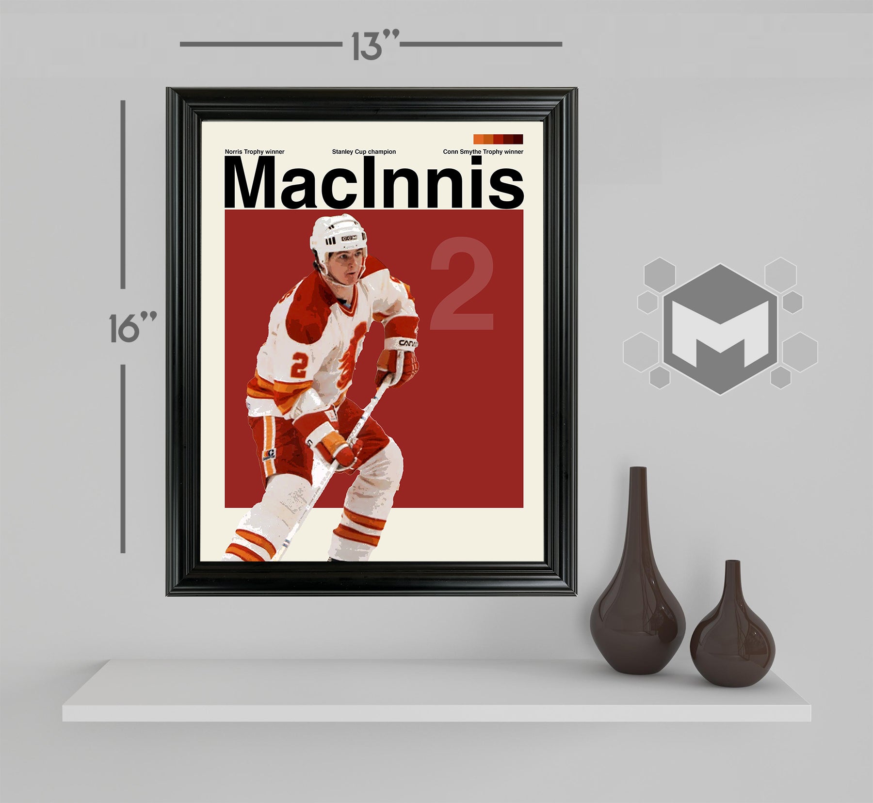 Al MacInnis Framed Sports Art Photo by Thomas Maxwell