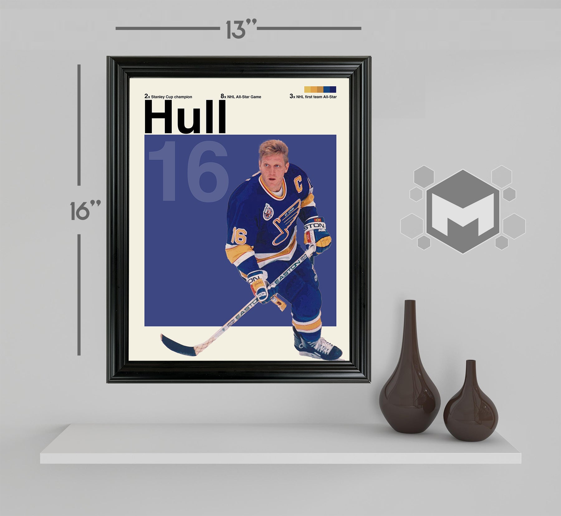 Brett Hull Framed Sports Art Photo by Thomas Maxwell