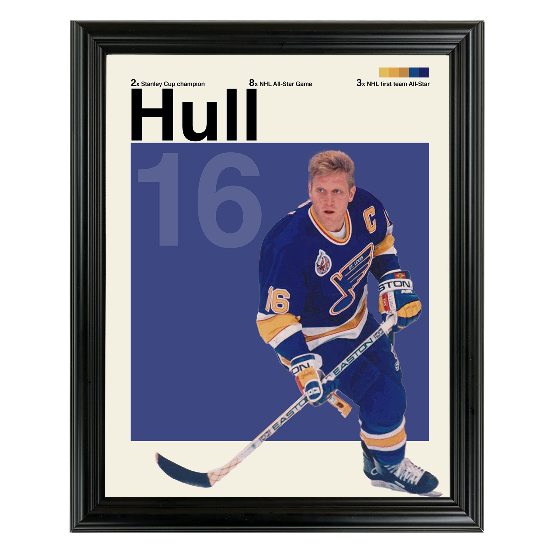 Brett Hull Framed Sports Art Photo by Thomas Maxwell