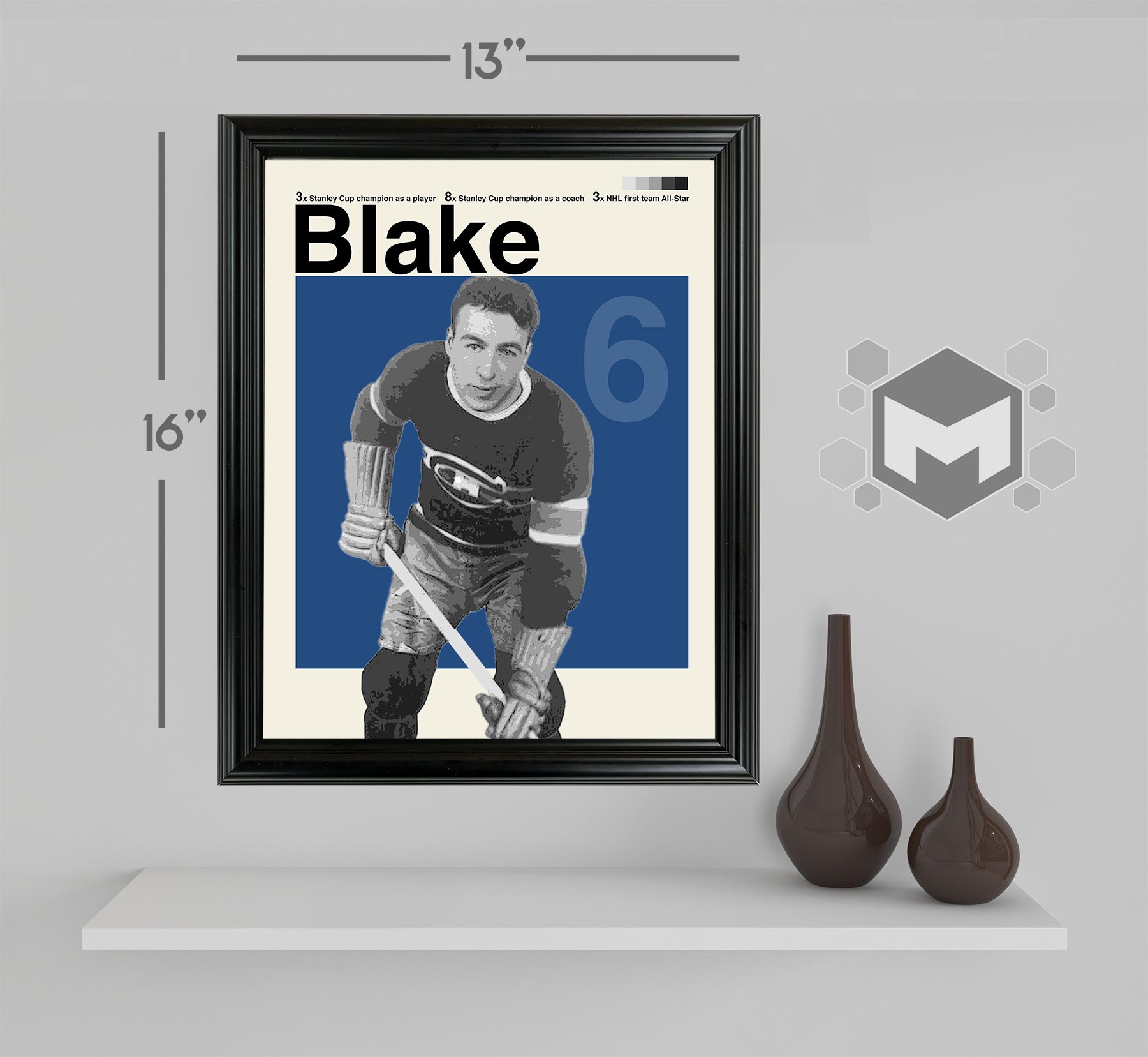 Toe Blake Framed Sports Art Photo by Thomas Maxwell