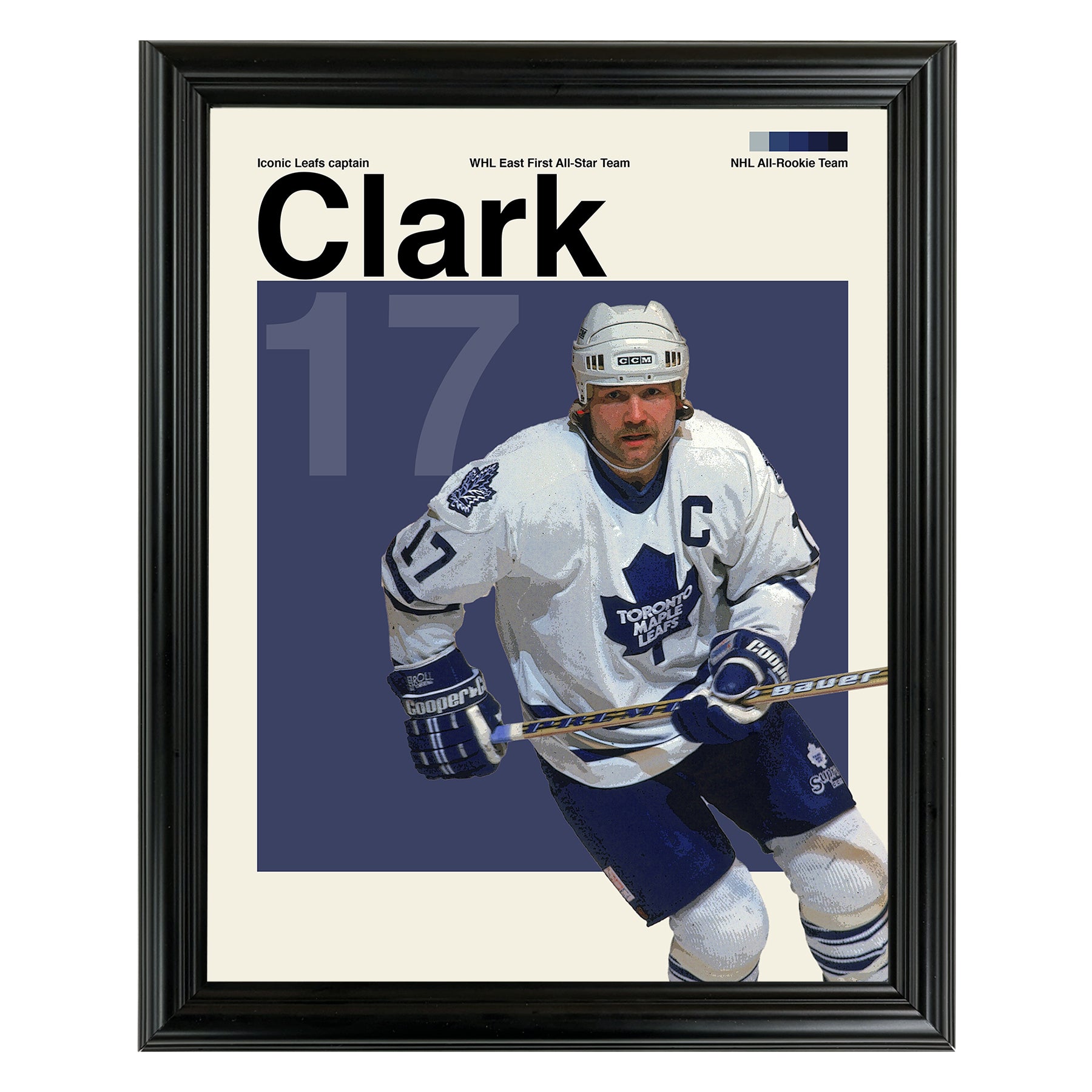 Wendel Clark Framed Sports Art Photo by Thomas Maxwell