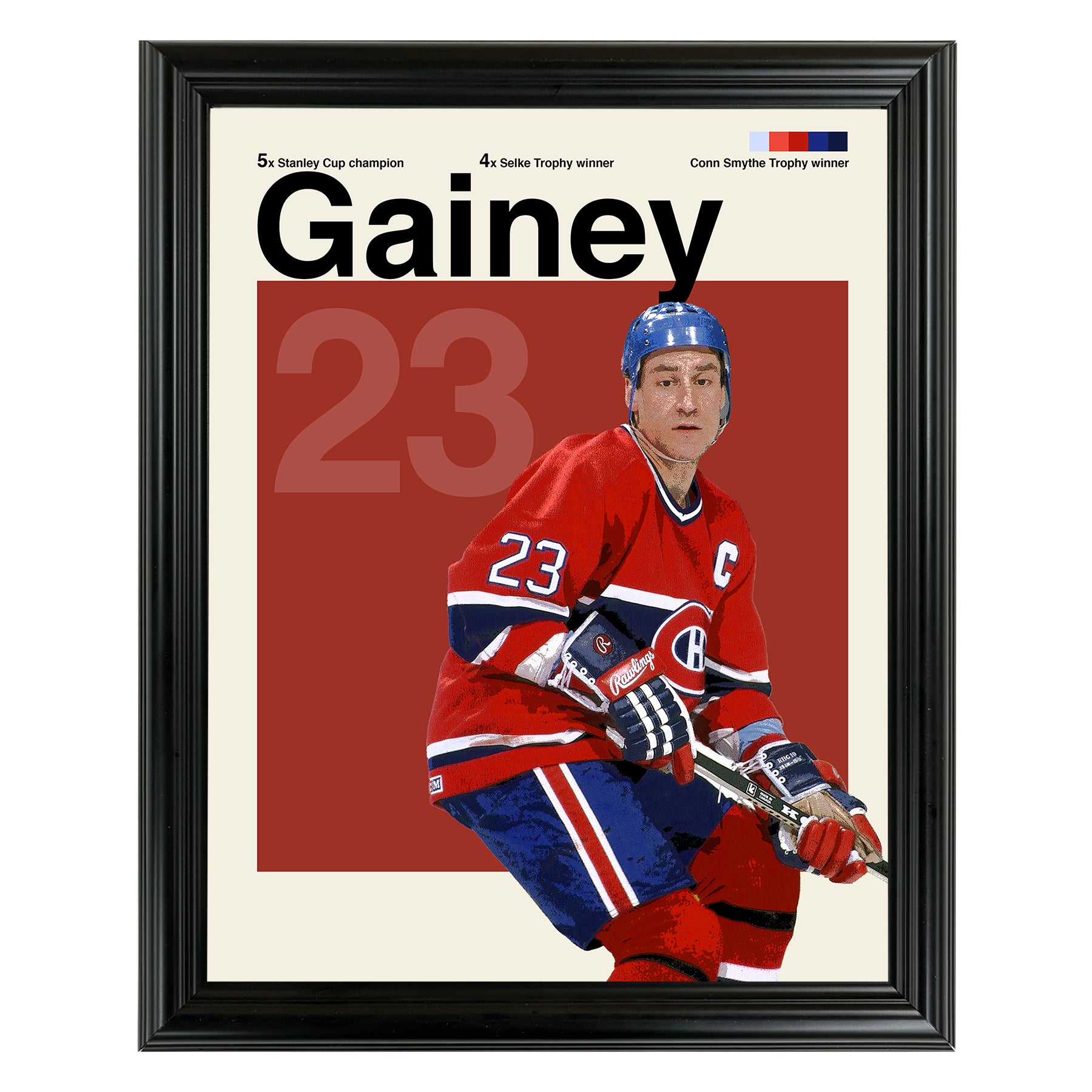 Bob Gainey Framed Sports Art Photo by Thomas Maxwell