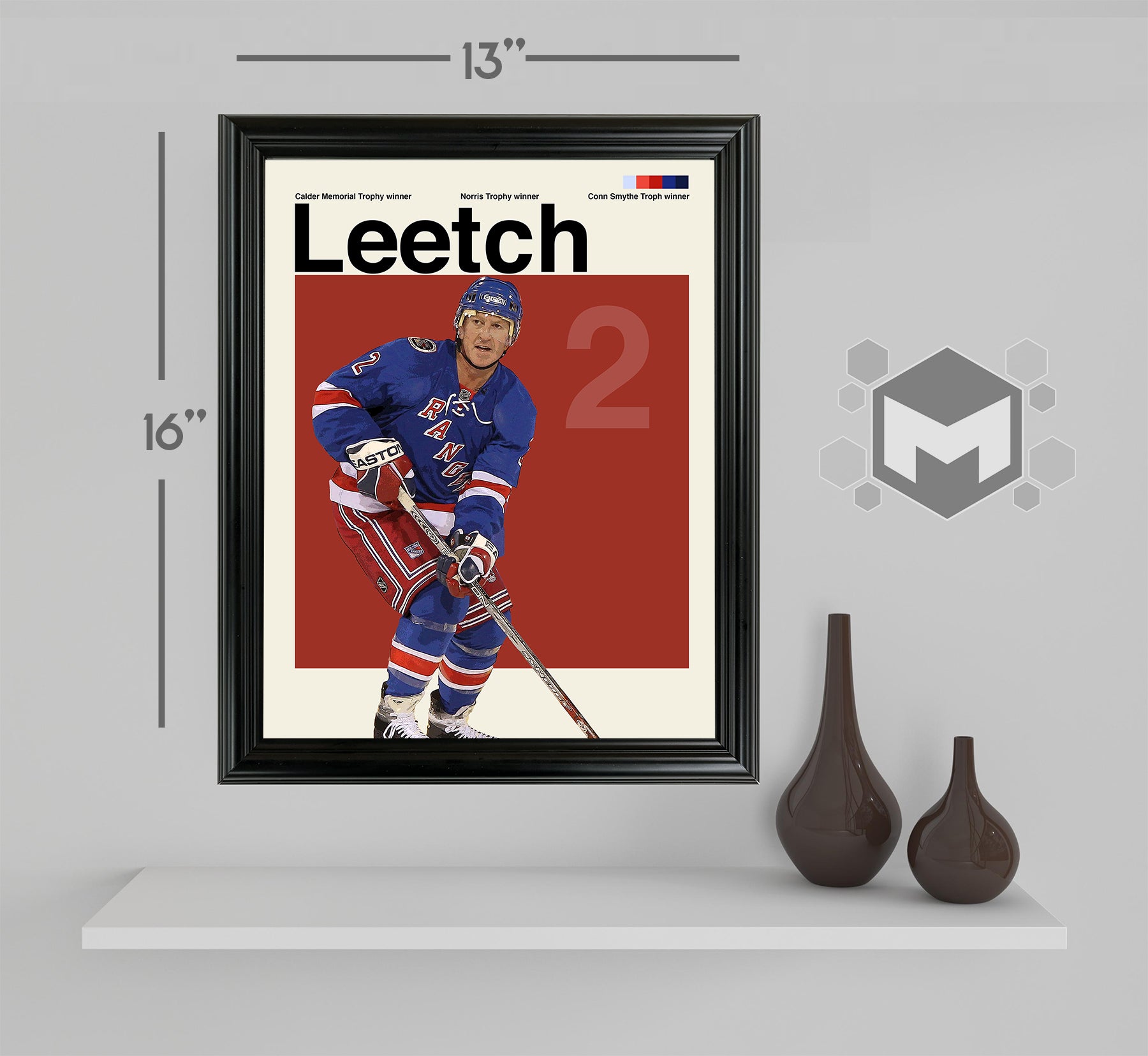 Brian Leetch Framed Sports Art Photo by Thomas Maxwell