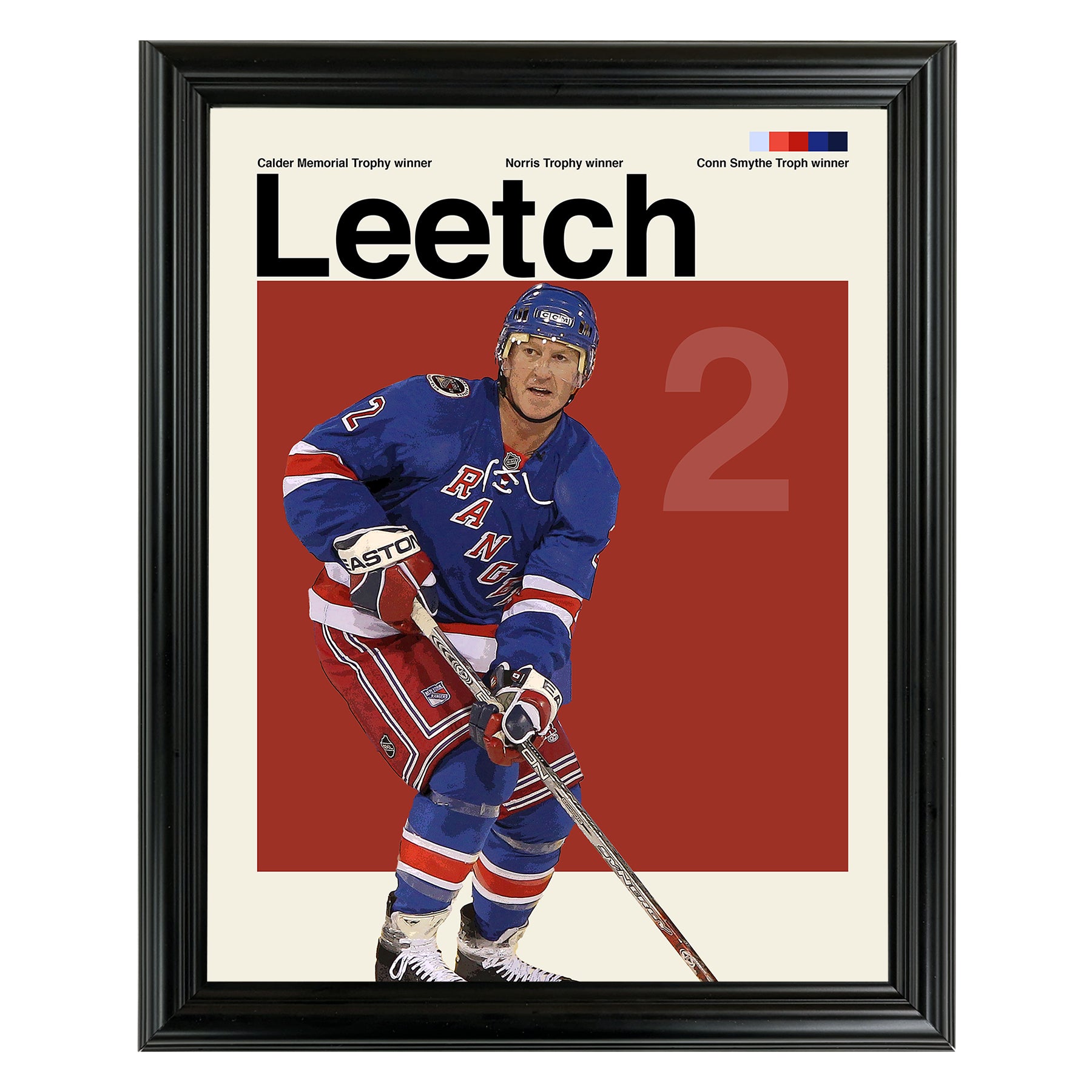 Brian Leetch Framed Sports Art Photo by Thomas Maxwell